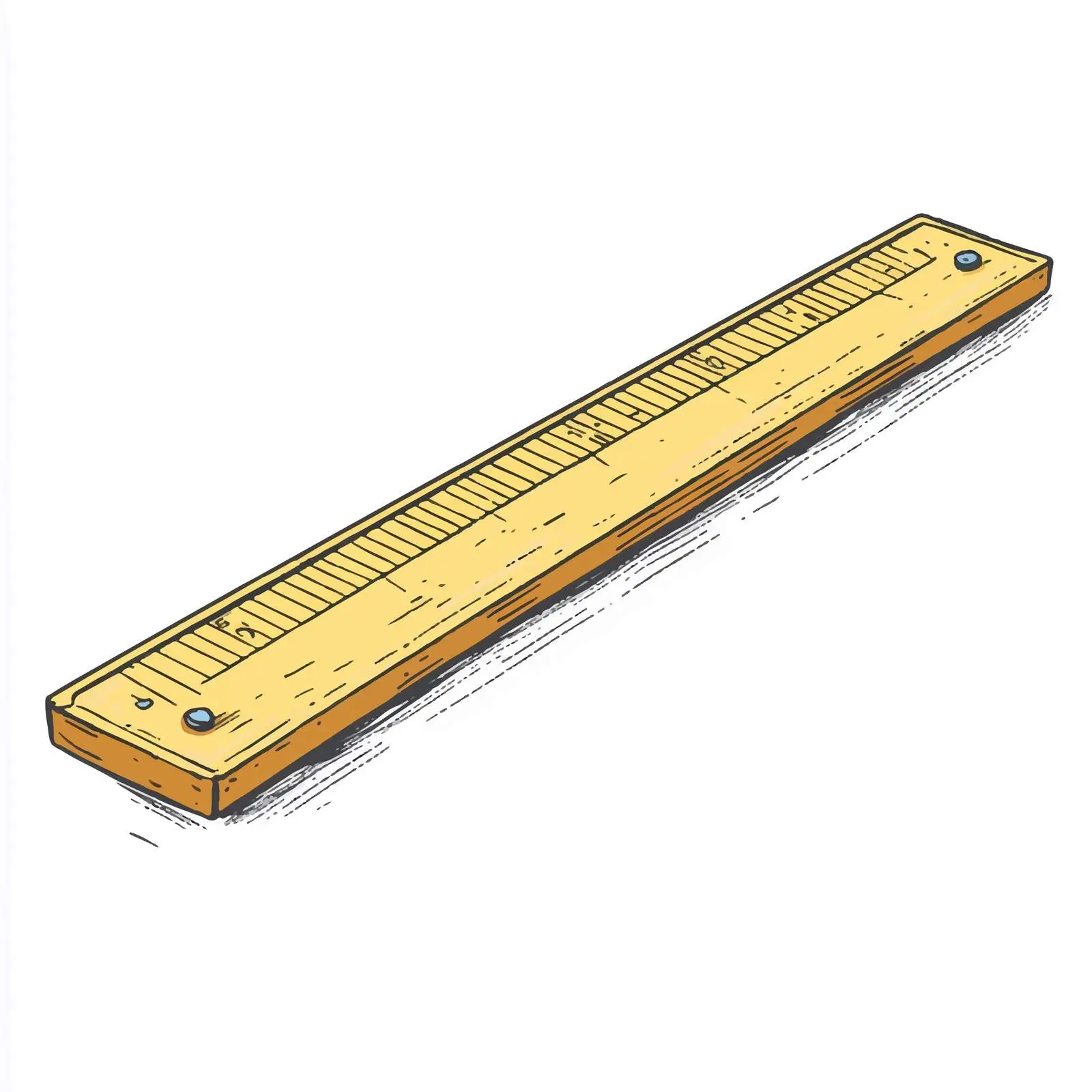 Hand-Drawn Cartoon Ruler Vector Illustration — free download from Dotvec