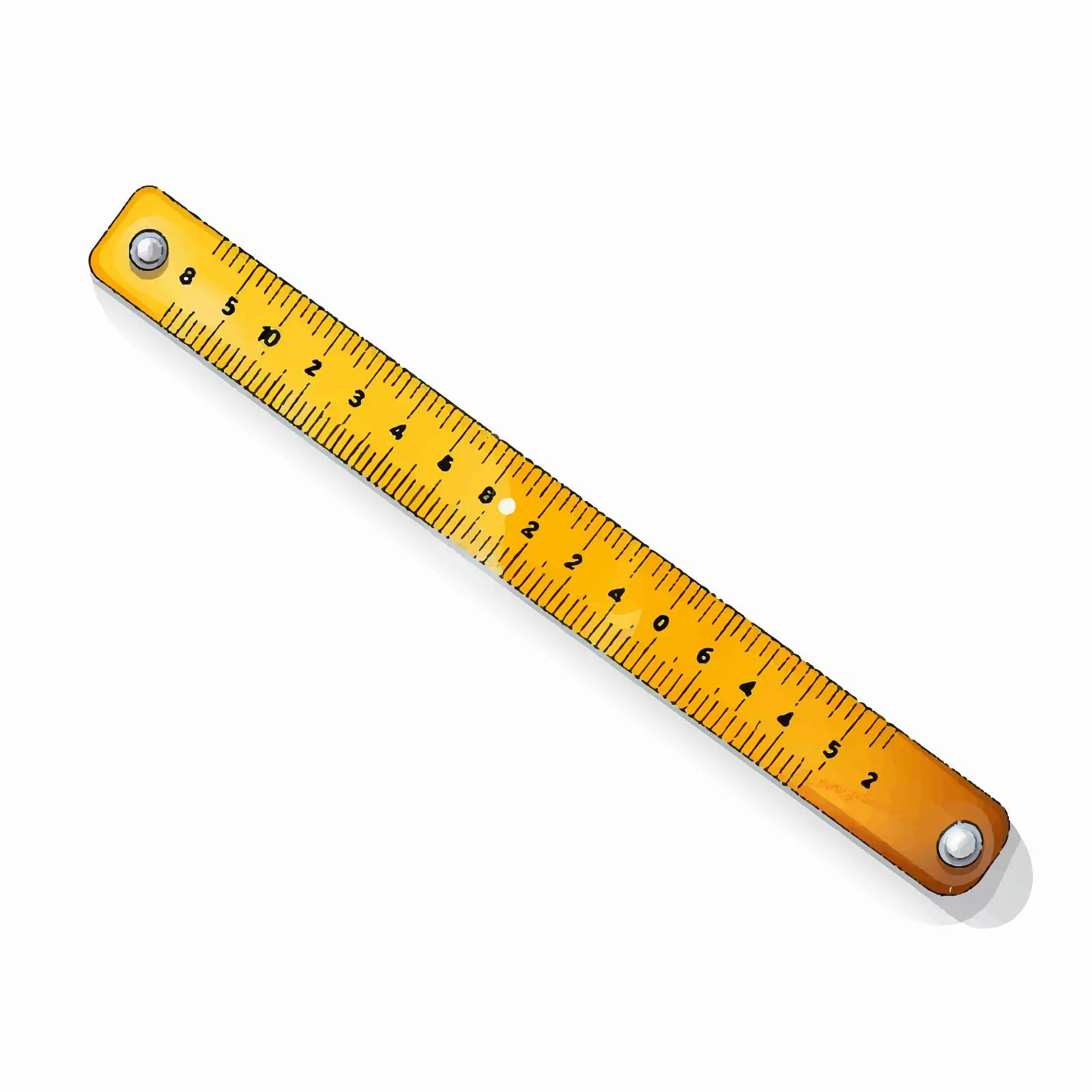 Cartoon Ruler Line Vector Illustration — free download from Dotvec