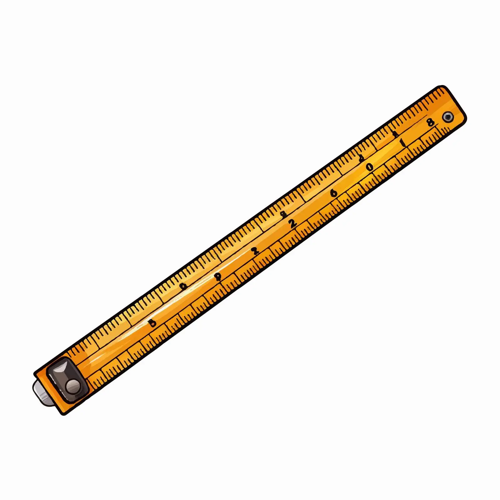 Cartoon Ruler Vector Line Illustration — free download from Dotvec