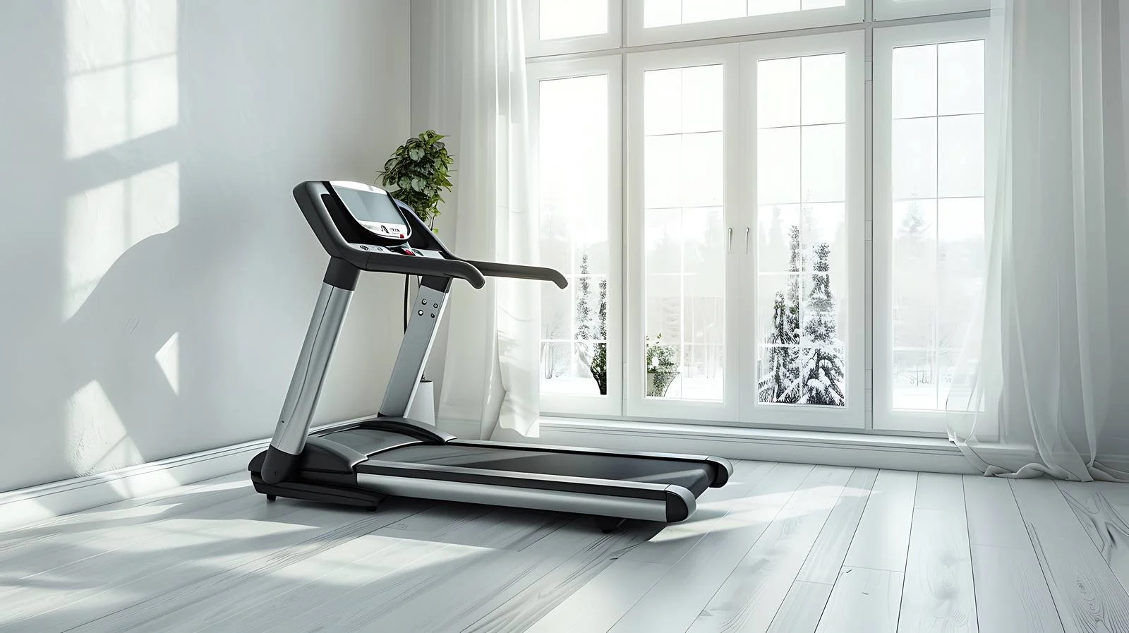 Room Running Machine Near Windows — free download from Dotvec