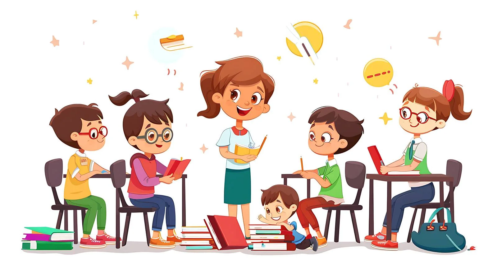 Country Female Educators and Students in Classroom — free download from Dotvec