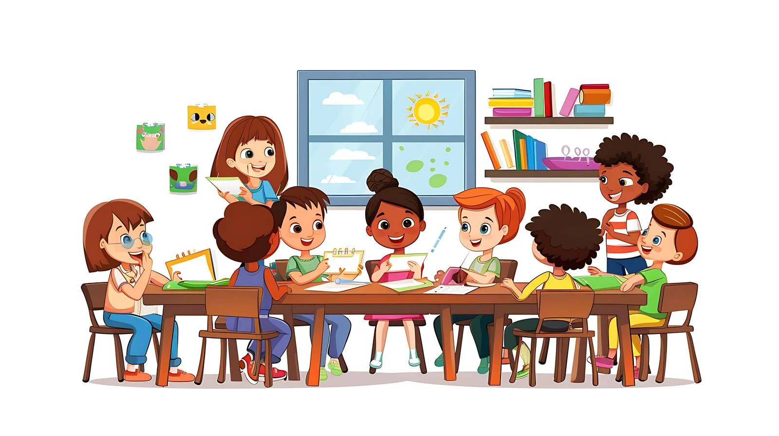 Educational Scene: Female Teachers and Students — free download from Dotvec