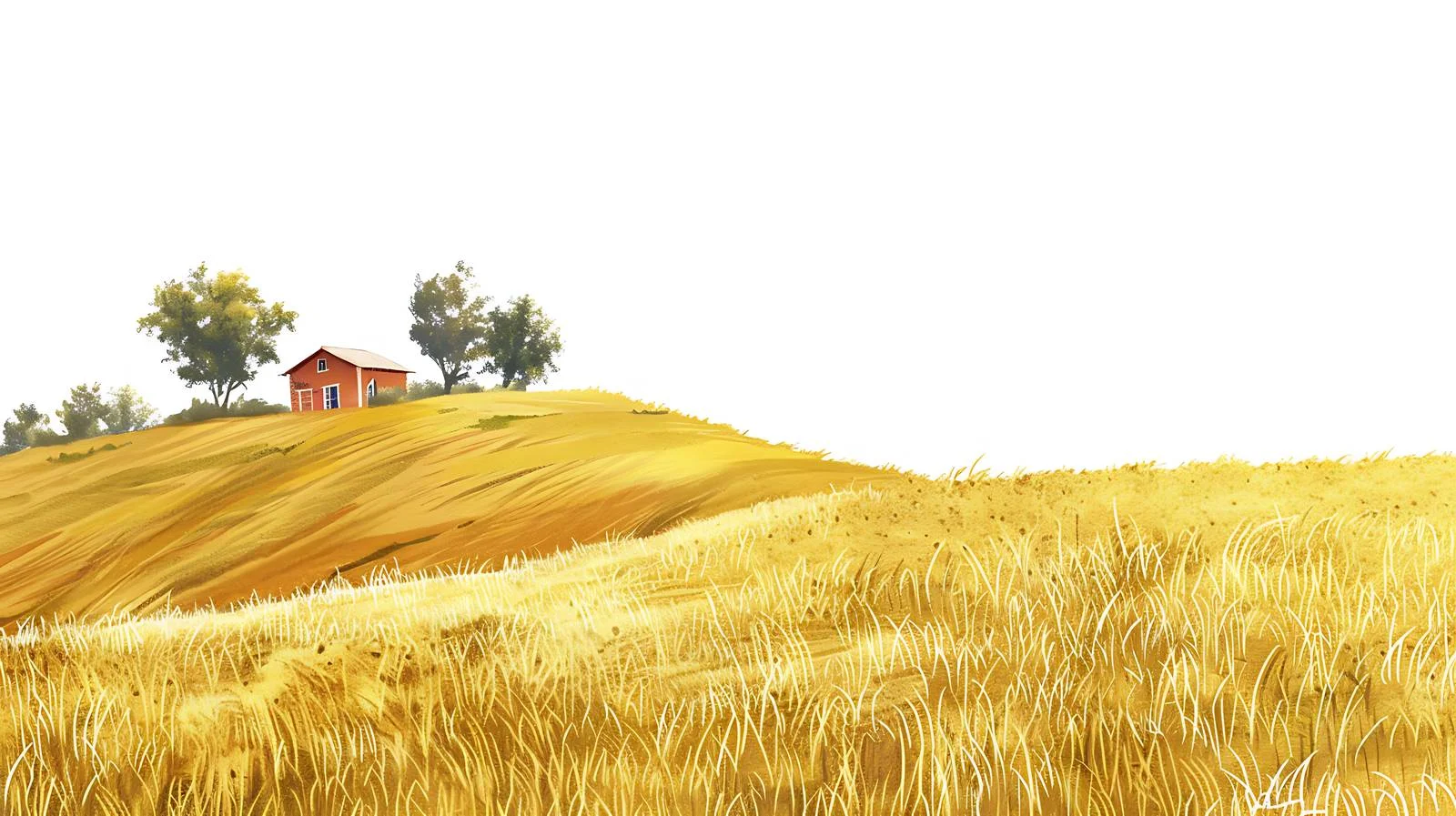 Serene Countryside Scenery White Background — free download from Dotvec