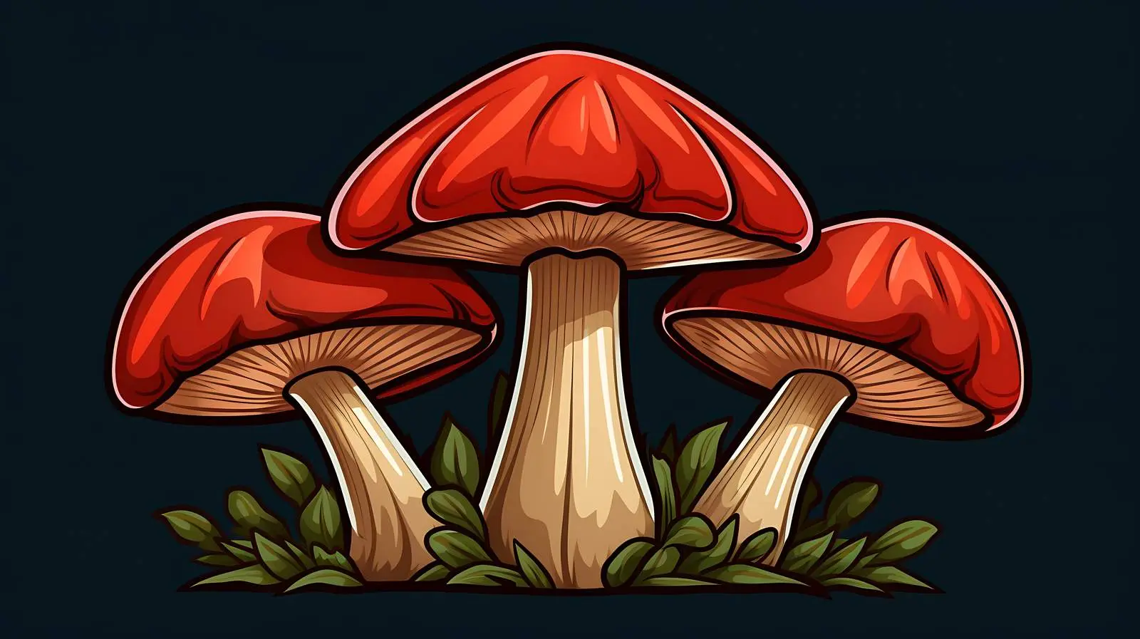 Autumn Forest Mushroom Cartoon Icon — free download from Dotvec