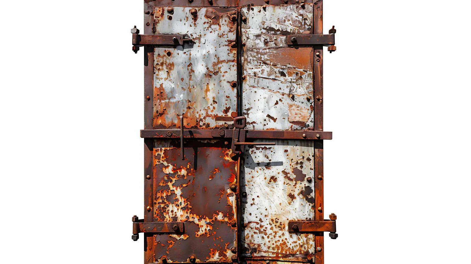 Aged Metal Door of Muffle Furnace — free download from Dotvec
