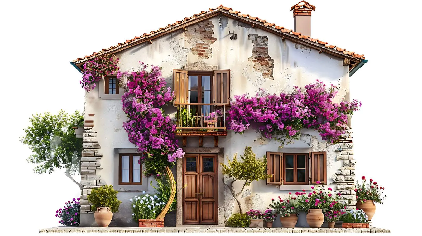 Ancient Rustic Italian Building Facade — free download from Dotvec