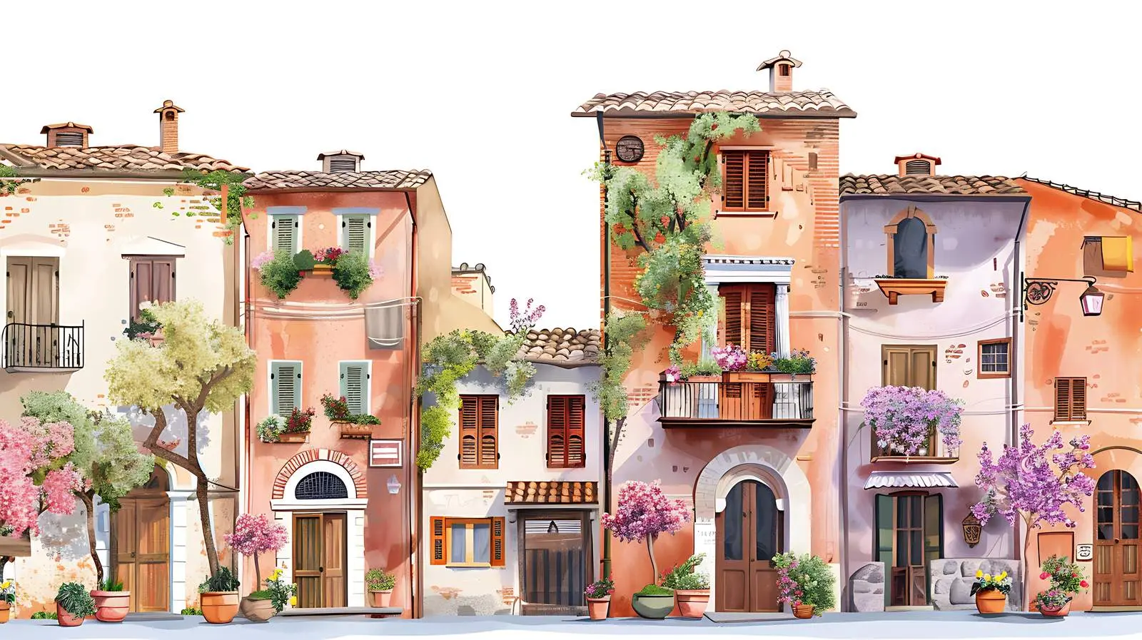 Rustic Italian Village in Mountain Landscape — free download from Dotvec