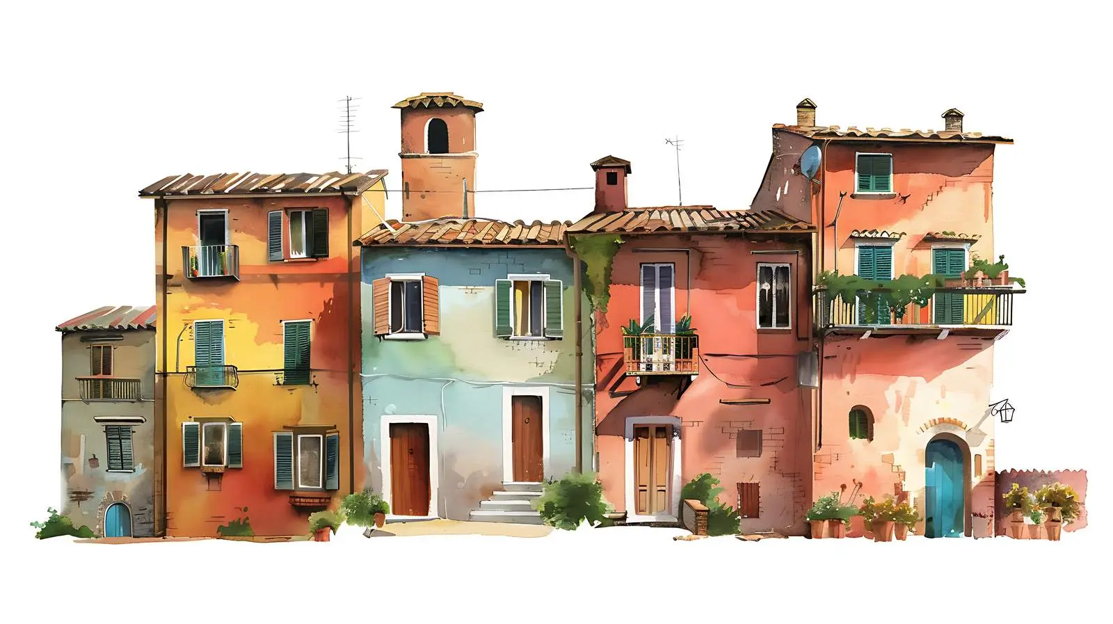 Traditional Rustic Italian Architecture in Europe – free settings image from Dotvec