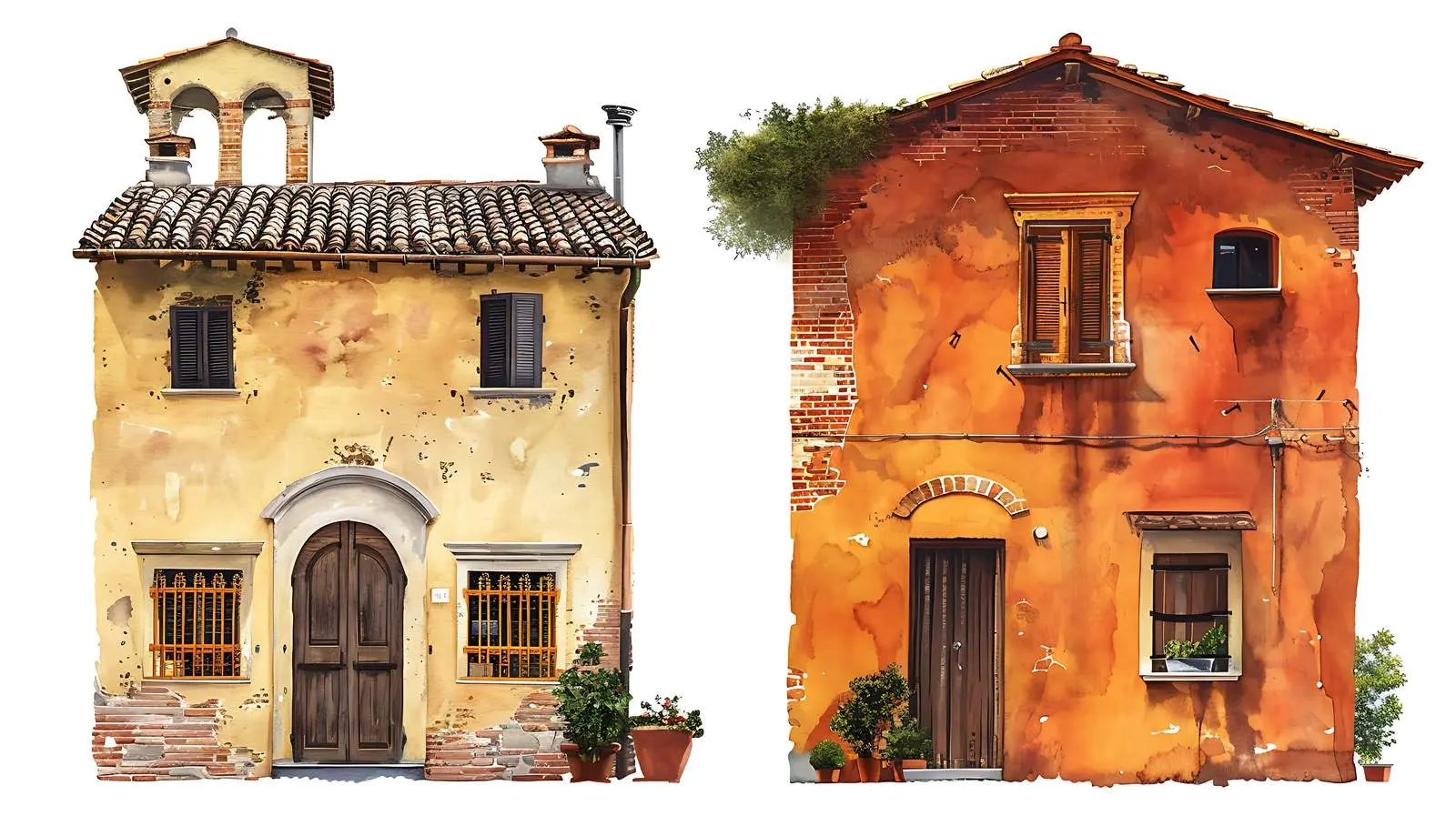 Rustic Italian Architecture in Historic Europe – free mediterranean style image from Dotvec