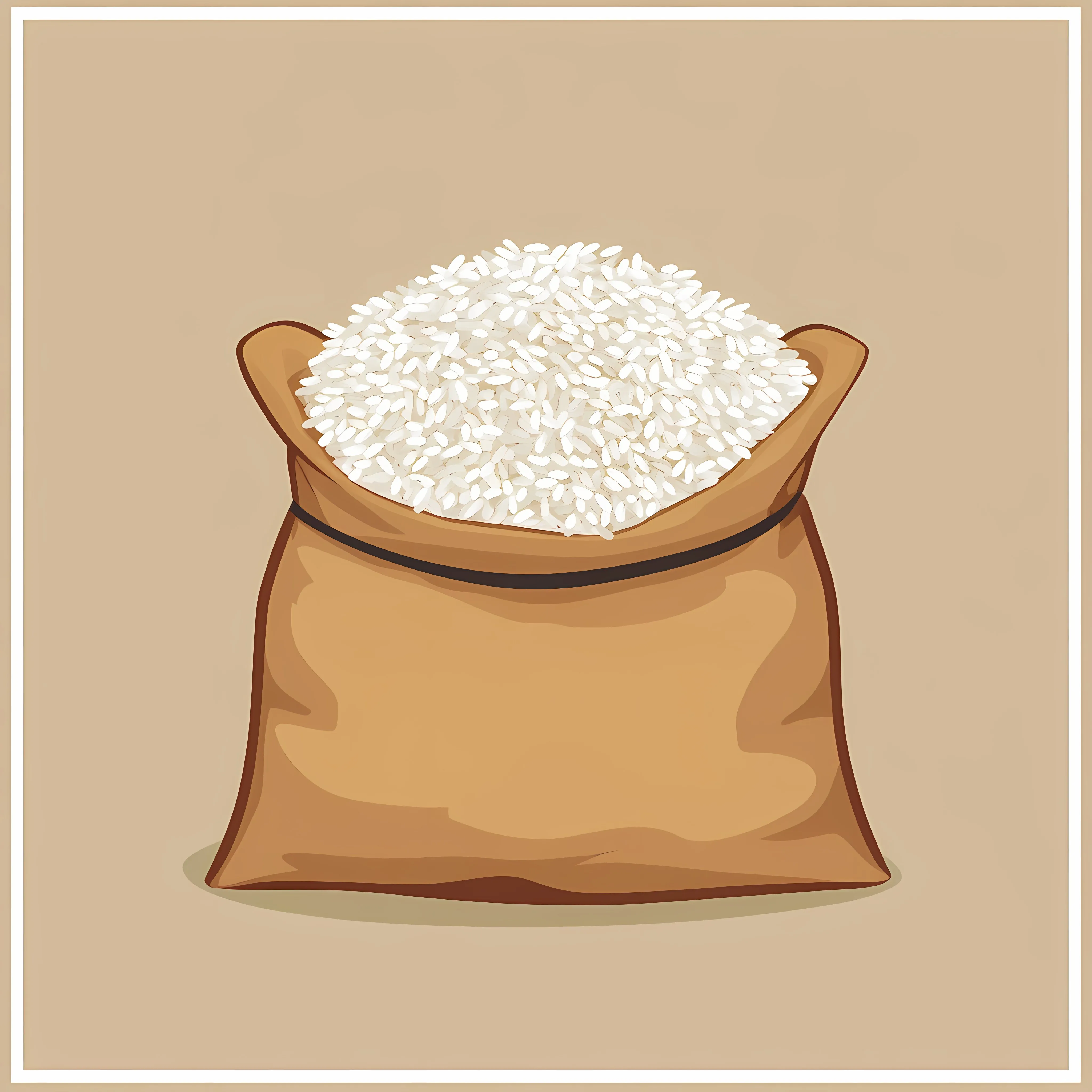 Flat Vector Illustration of Rice Sack — free download from Dotvec