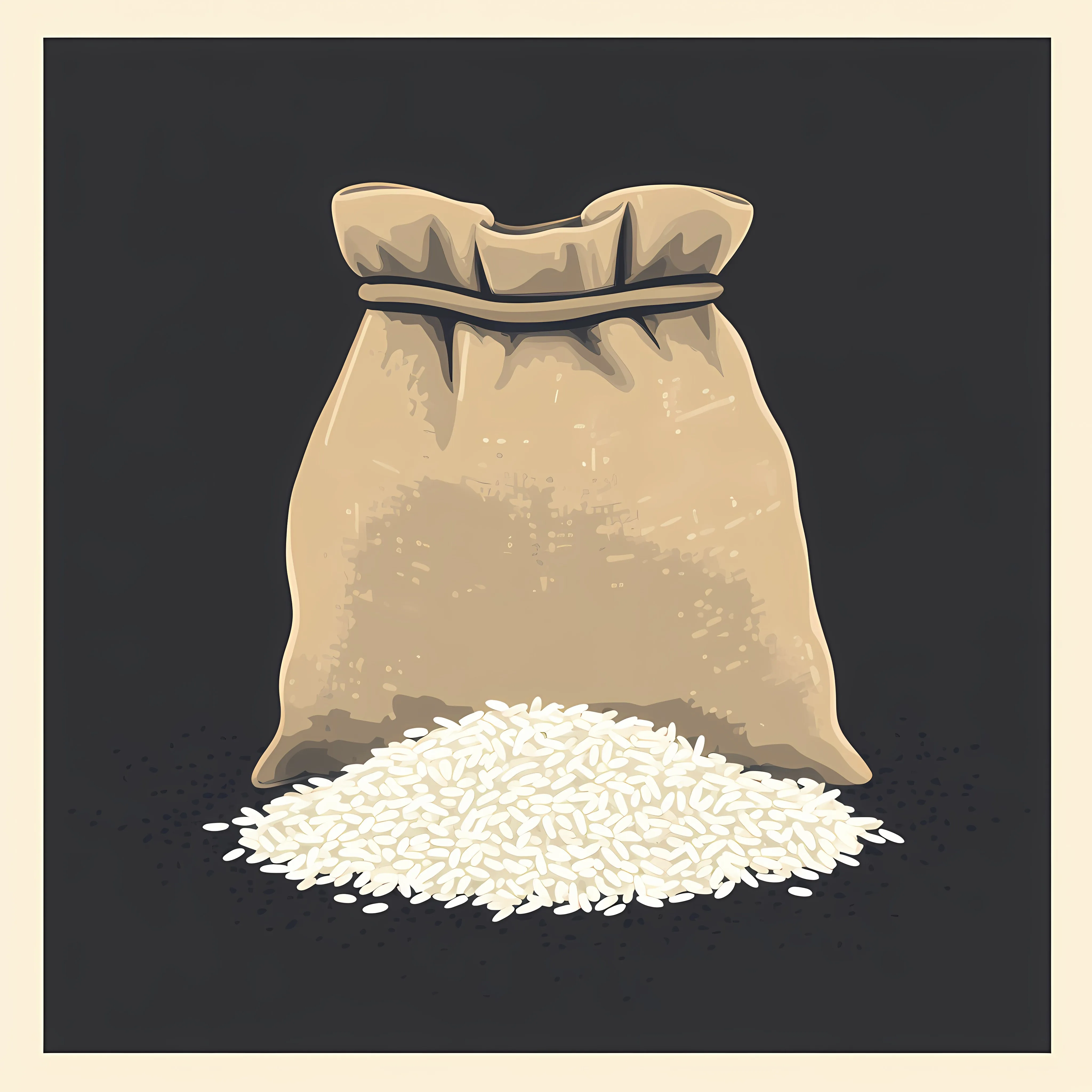 Flat Vector Illustration of Rice Sack — free download from Dotvec