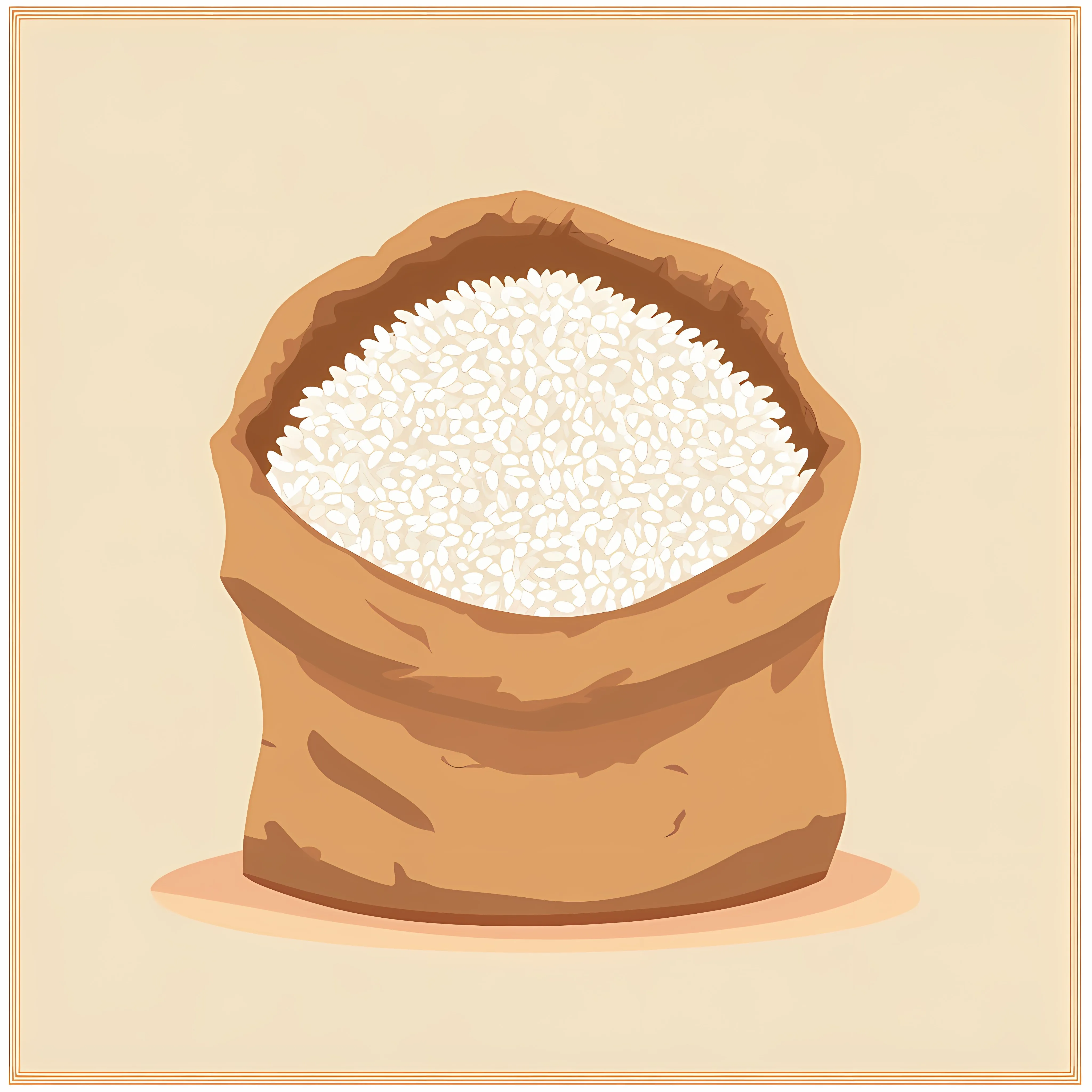 Flat Vector Illustration of Rice Sack — free download from Dotvec