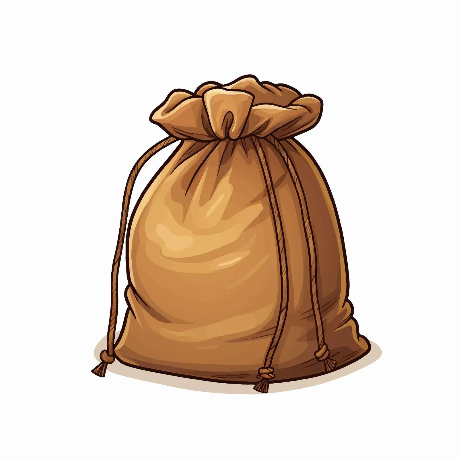 Sack Line Vector Illustration Isolated on White Background — free download from Dotvec