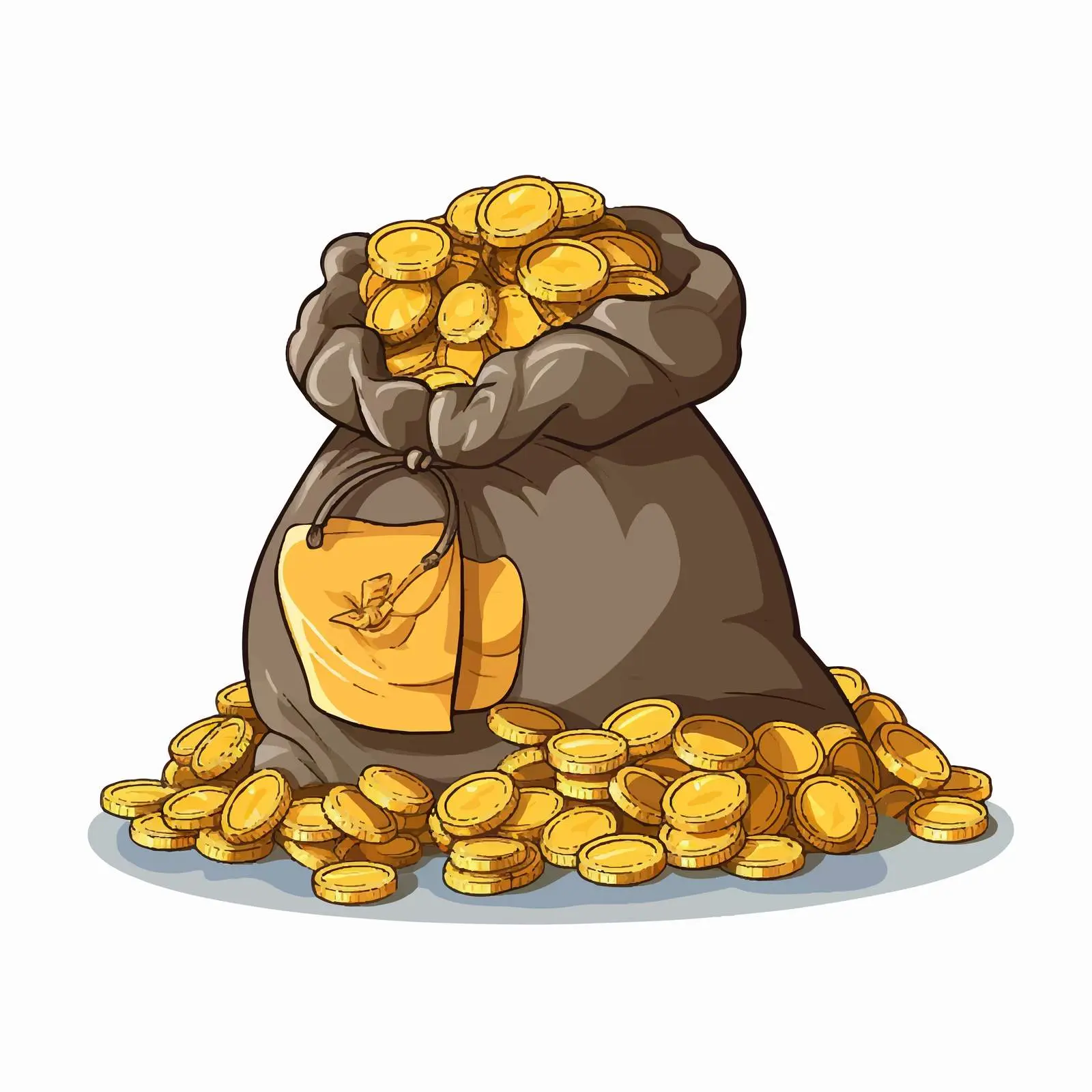 Cartoon Dollar Coin Sack Vector Illustration – free cash image from Dotvec