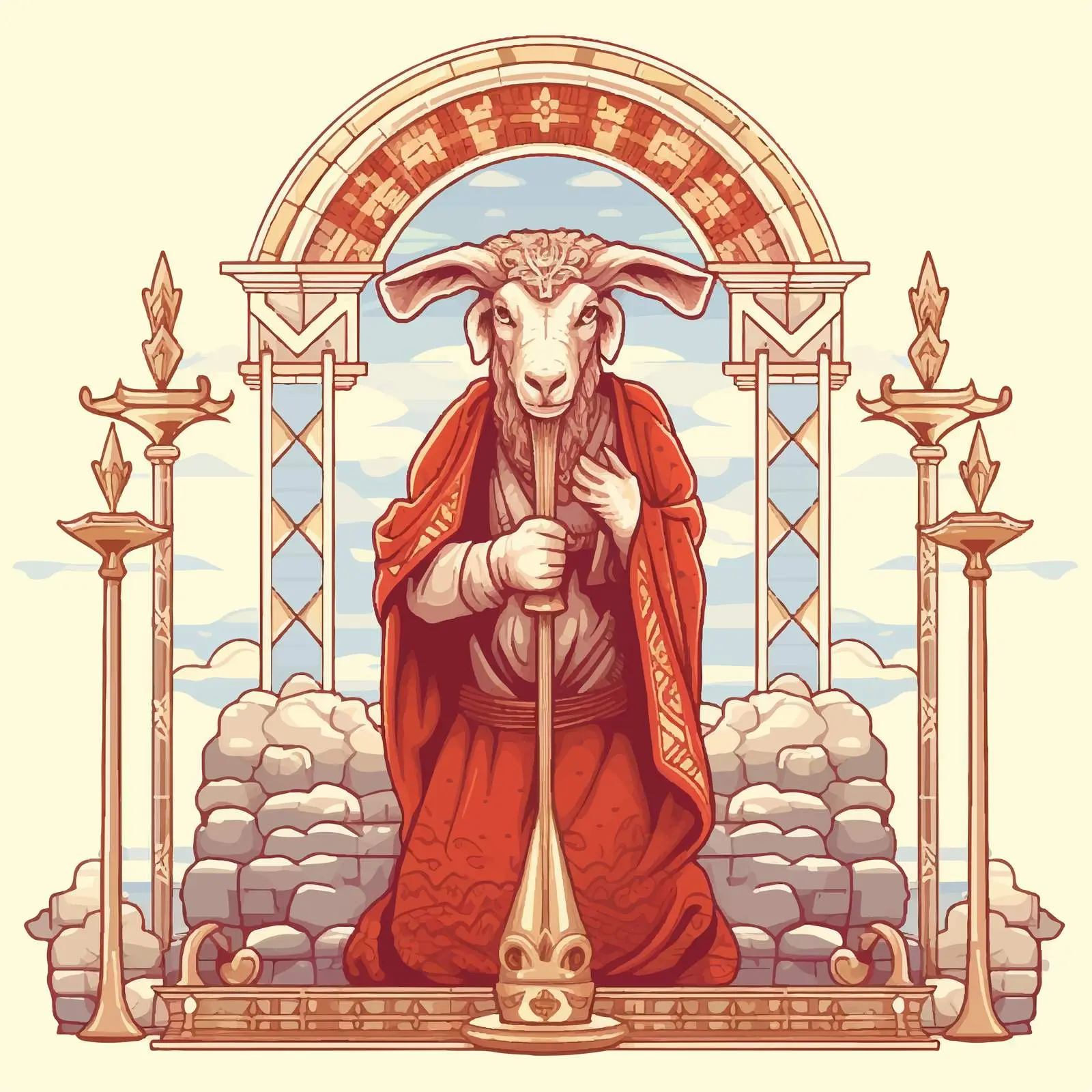 Lamb of God Sacrifice Vector Illustration – free forgiveness image from Dotvec