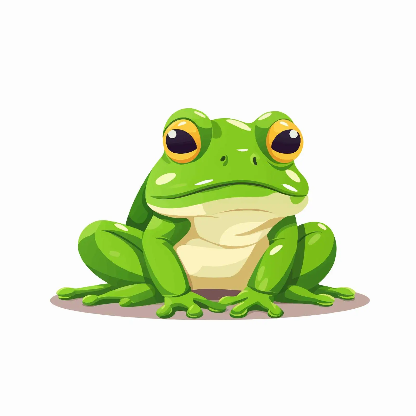 Unhappy Frog Vector Illustration – free sad expression image from Dotvec