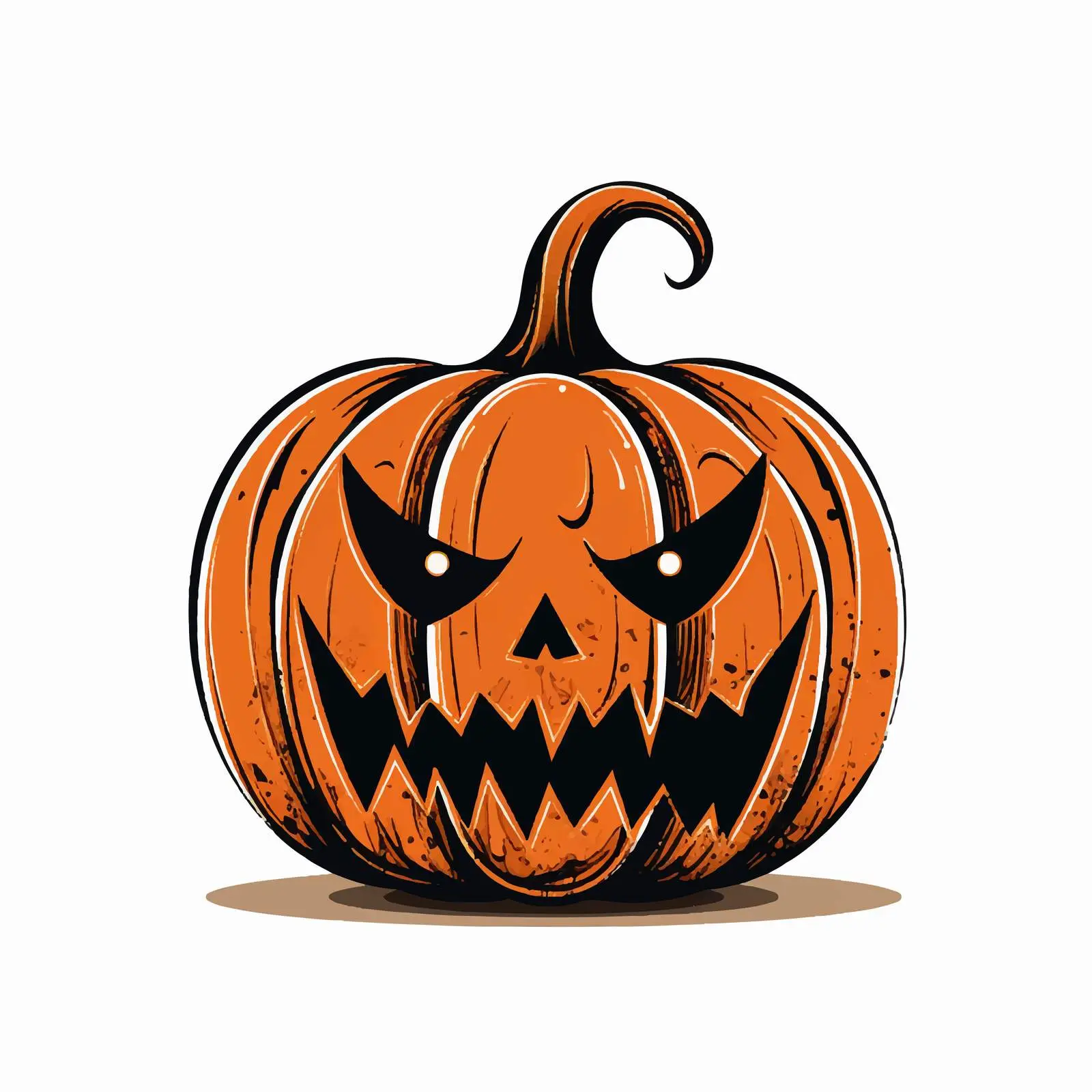 Creepy Spooky Halloween Monster Face Silhouette – free vampire image from Dotvec