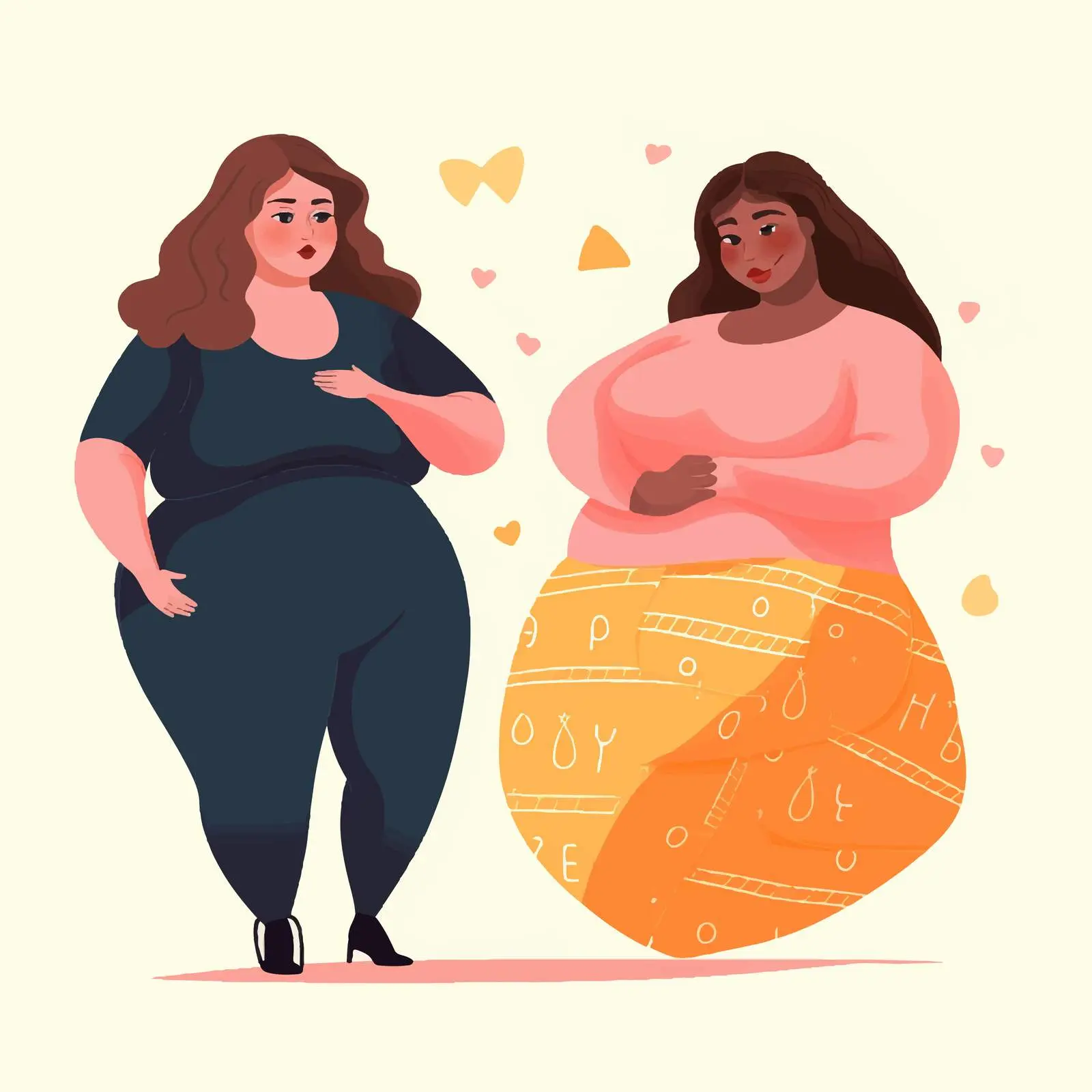 Sad Plus-Size Woman in Underwear — free download from Dotvec