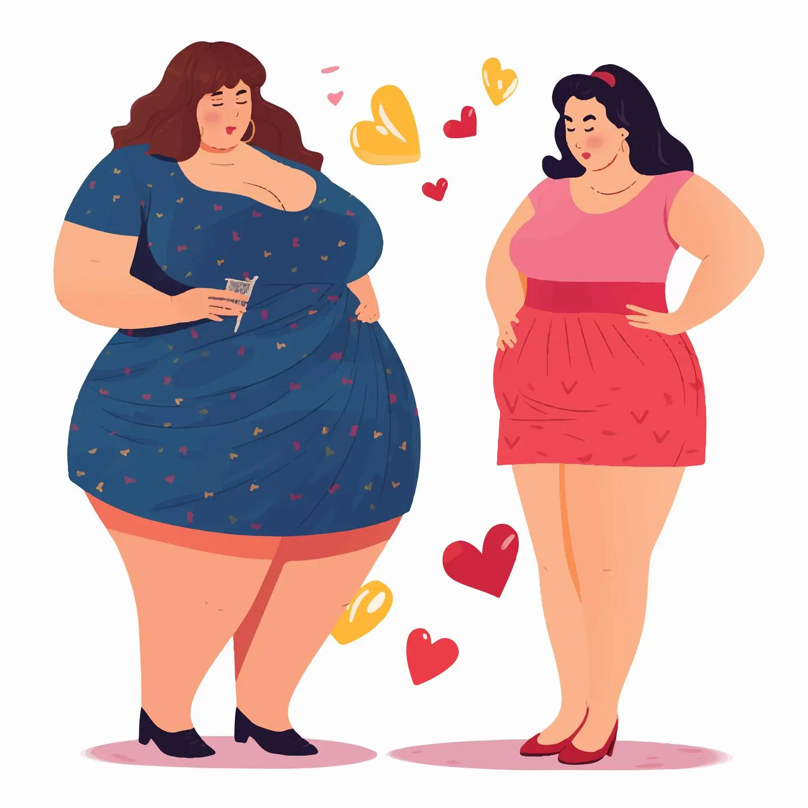 Sad Plus-Size Woman in Lingerie — free download from Dotvec