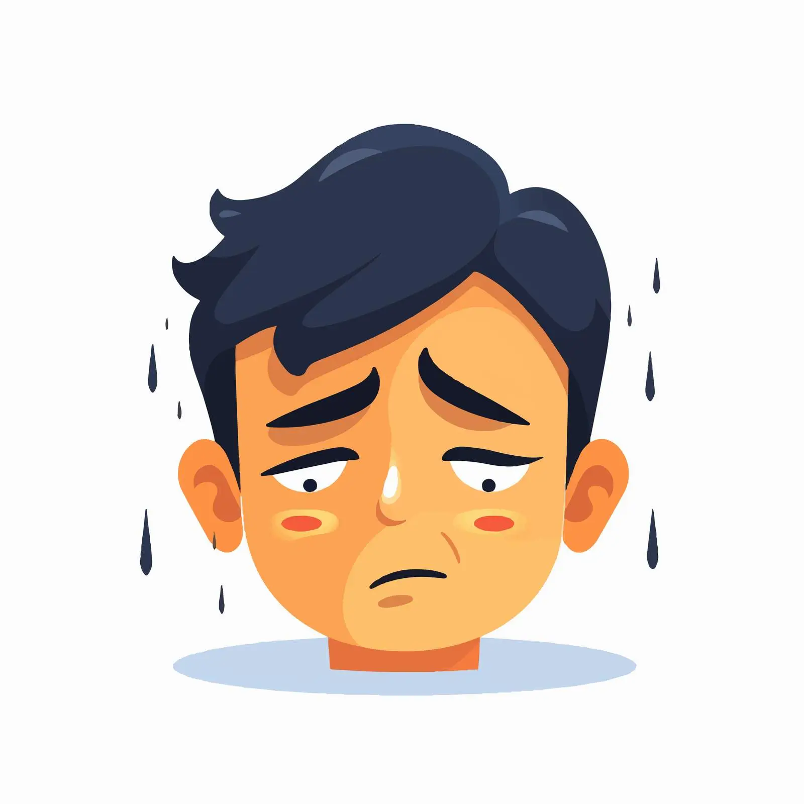 Sad Upset Avatar with Frustrated Expression – free emotion vectors image from Dotvec