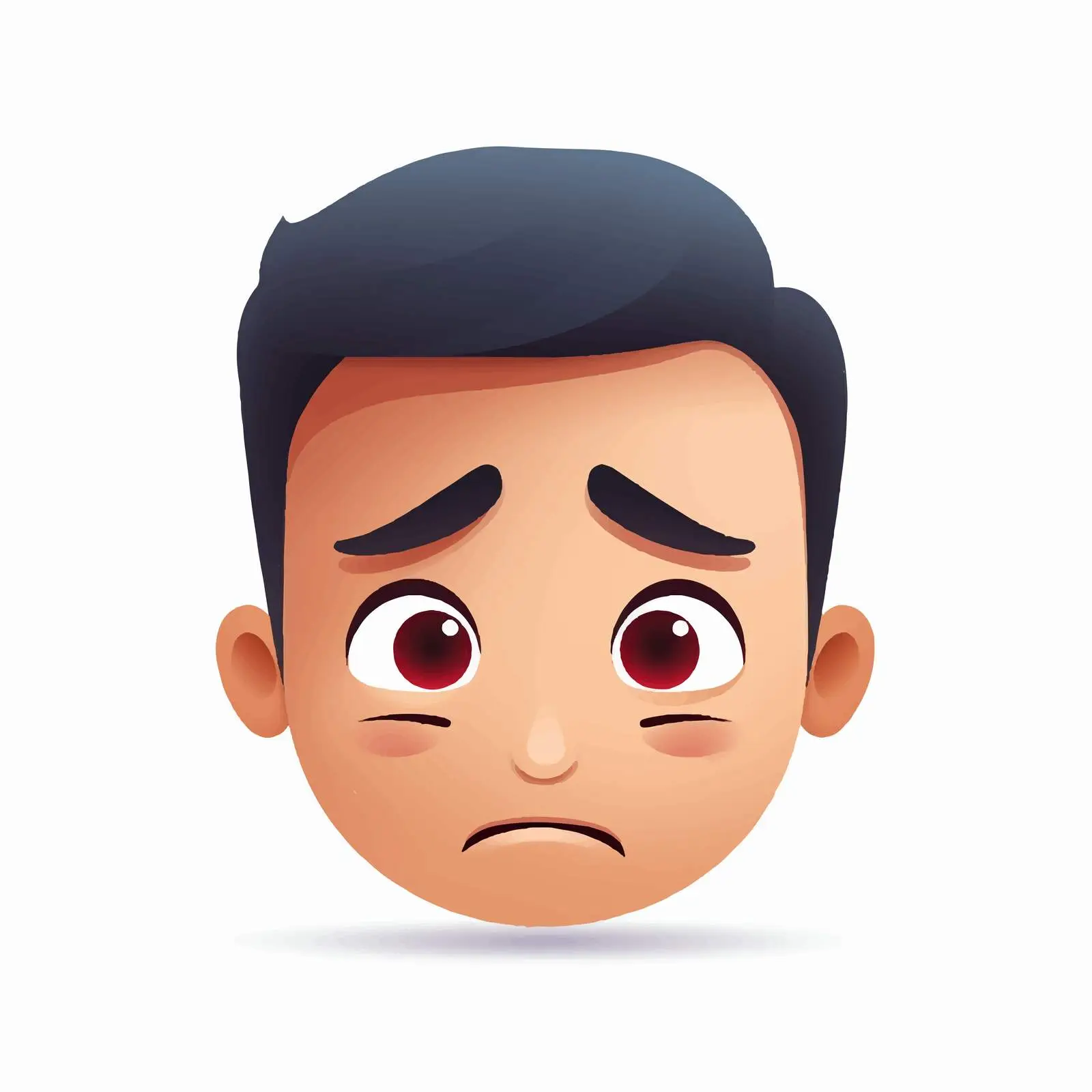Sad Upset Avatar with Frustrated Expression — free download from Dotvec