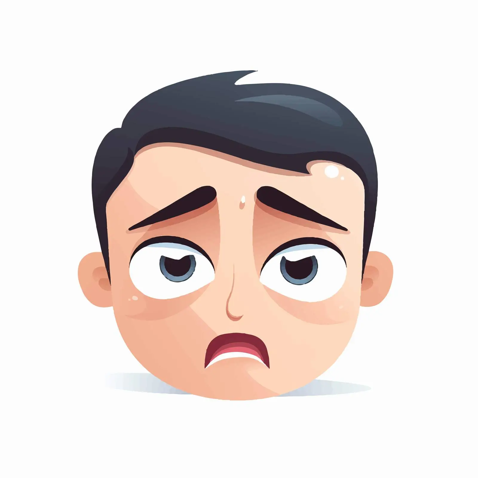 Upset Avatar with Frustrated Expression Vector — free download from Dotvec