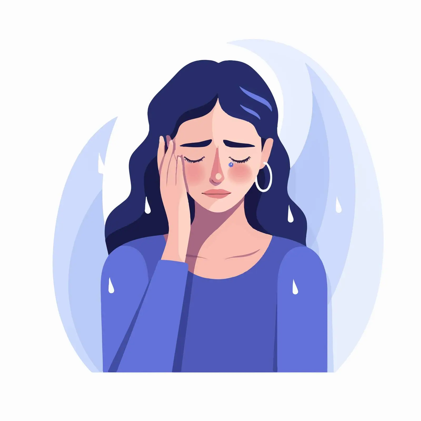 Desperate Young Woman in Grief and Tears — free download from Dotvec