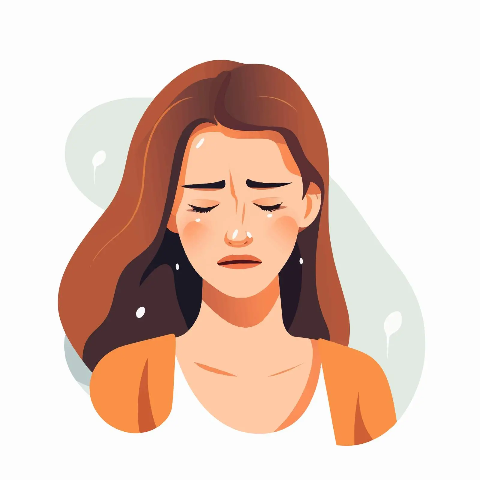 Despairing Young Woman Crying in Grief — free download from Dotvec