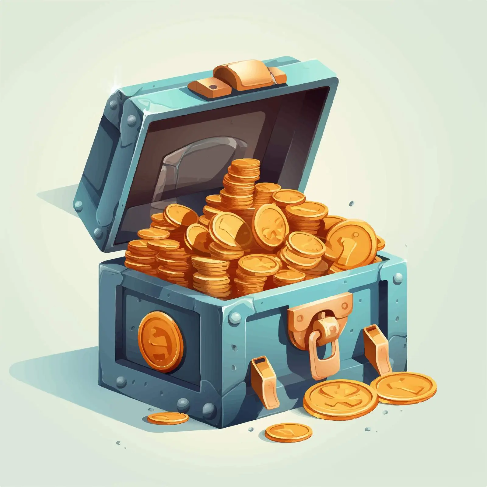 Cartoon Safe Box with Coins Illustration – free money management image from Dotvec