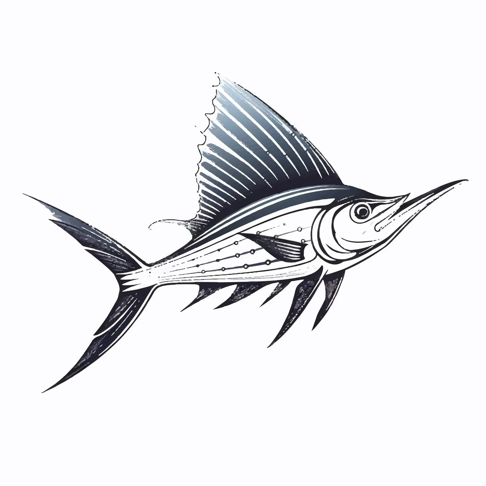 Sailfish Vector Illustration on White Background — free download from Dotvec