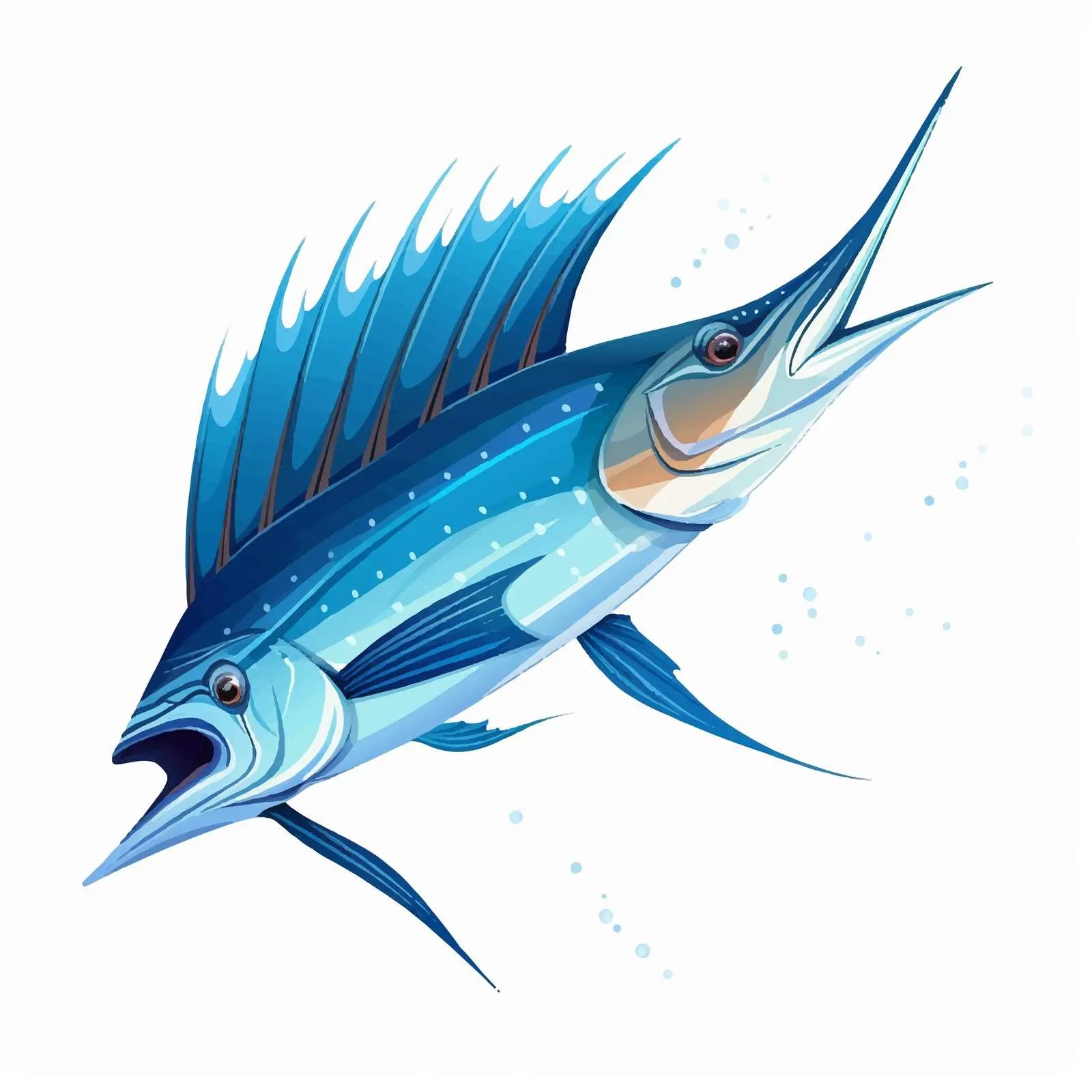 Isolated Sailfish Vector Illustration on White Background — free download from Dotvec