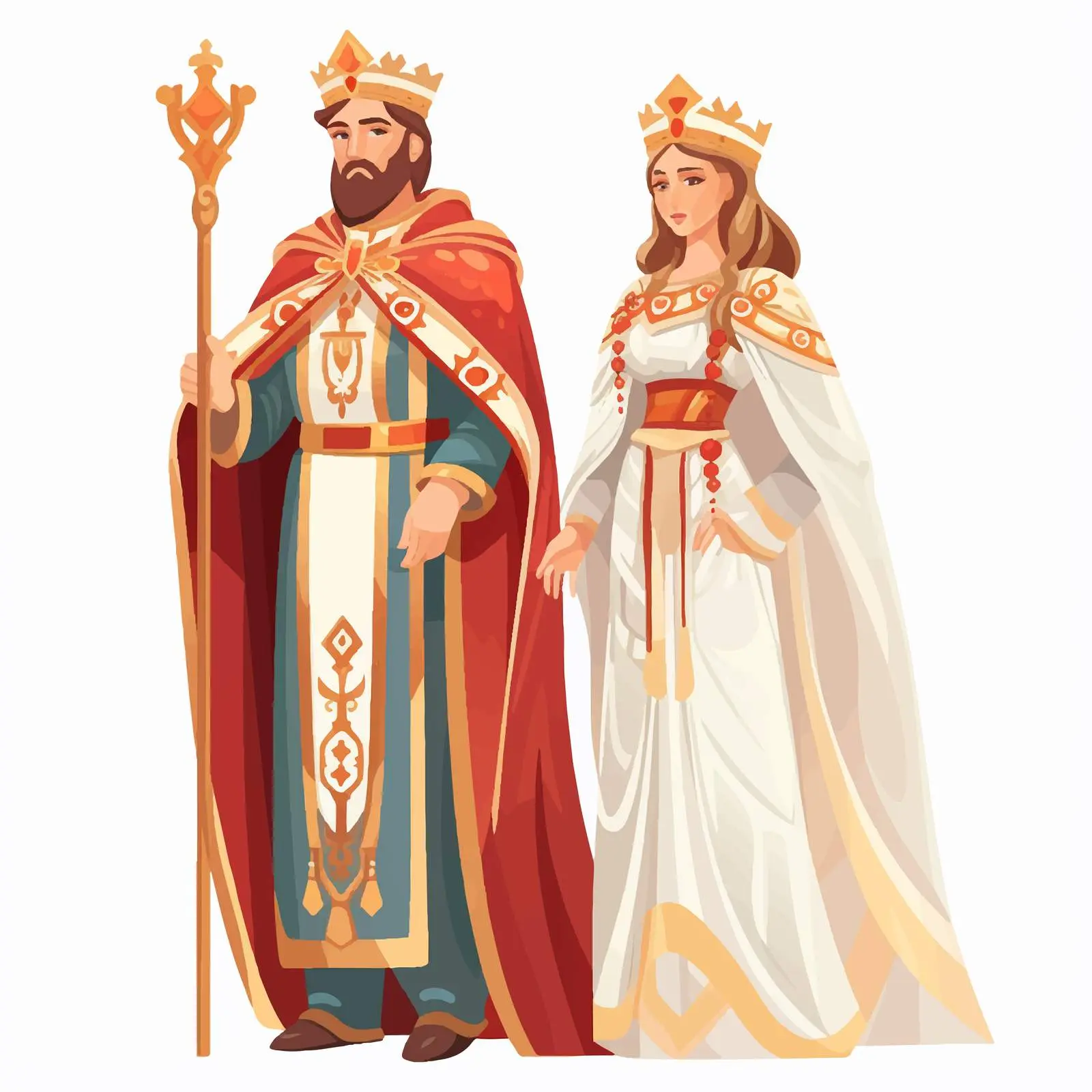 Byzantine Style Artwork of Saints Constantine and Helena – free saint imagery image from Dotvec