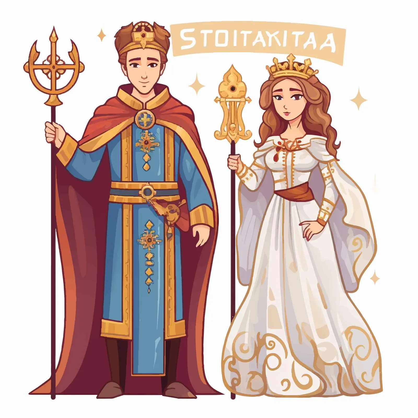 Saint Constantine and Helena Byzantine Style Vector — free download from Dotvec