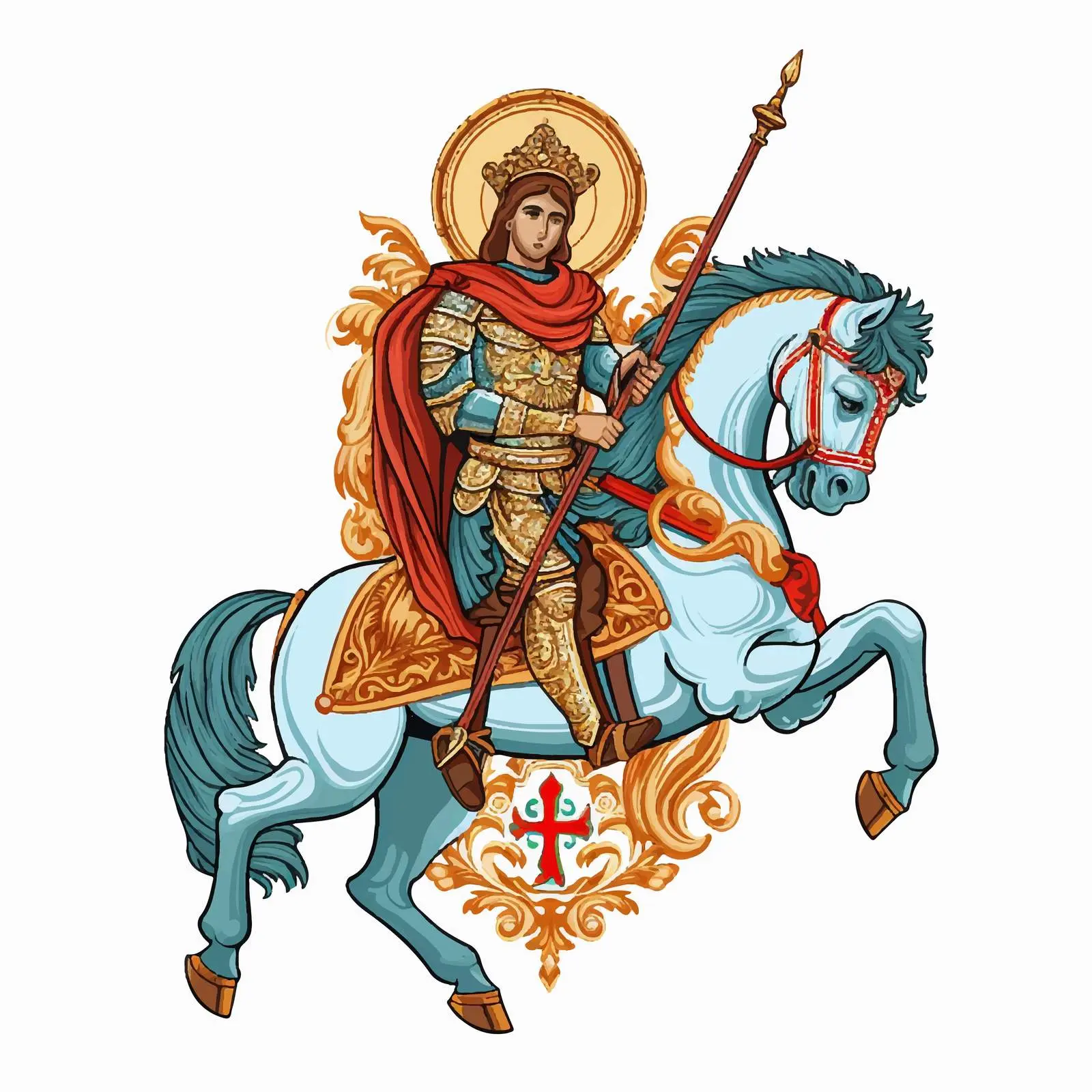 Saint George Byzantine Style Vector Illustration — free download from Dotvec