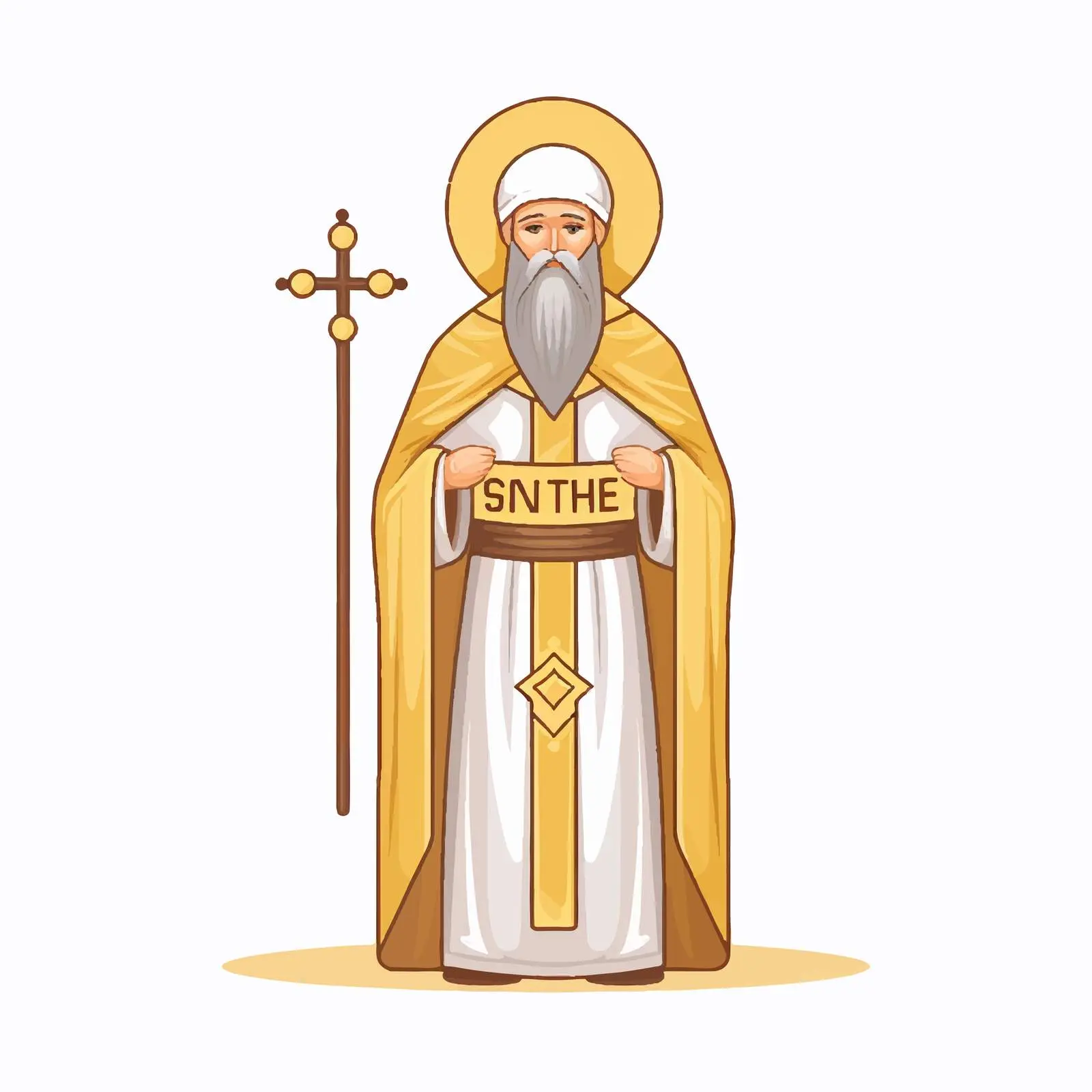 Saint Joanikije of Devic Byzantine Style Cartoon — free download from Dotvec