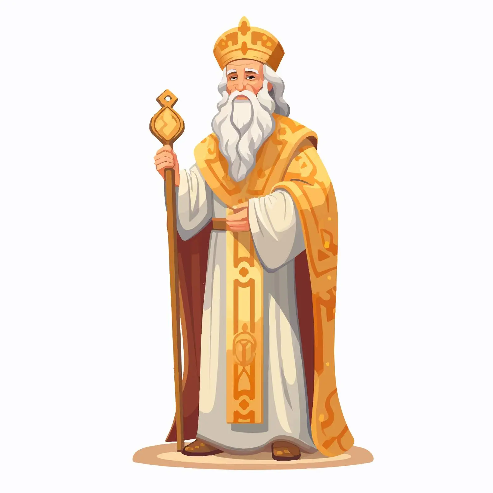 Saint Joanikije of Devic Byzantine Style Cartoon — free download from Dotvec
