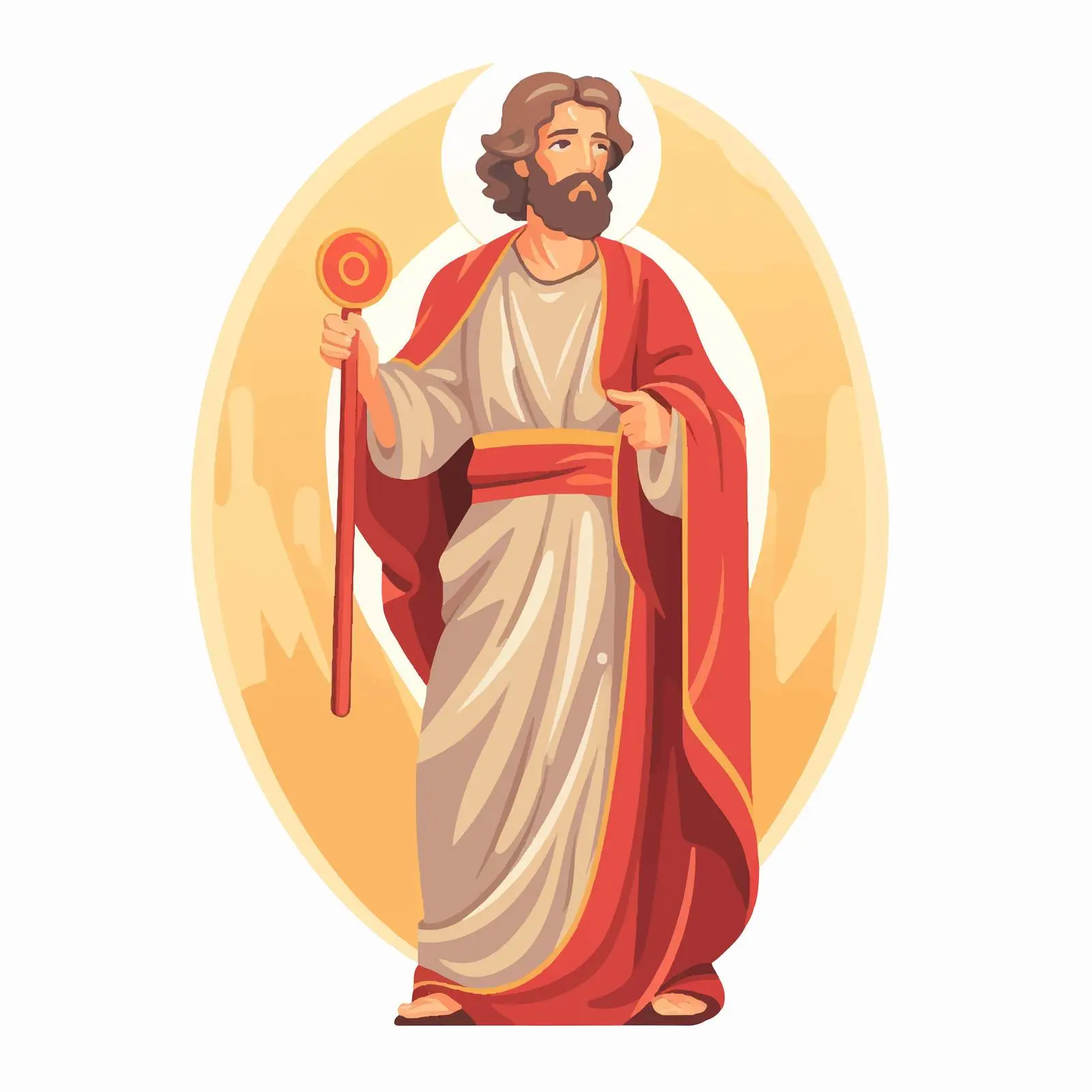 Saint John the Apostle Byzantine Illustration — free download from Dotvec