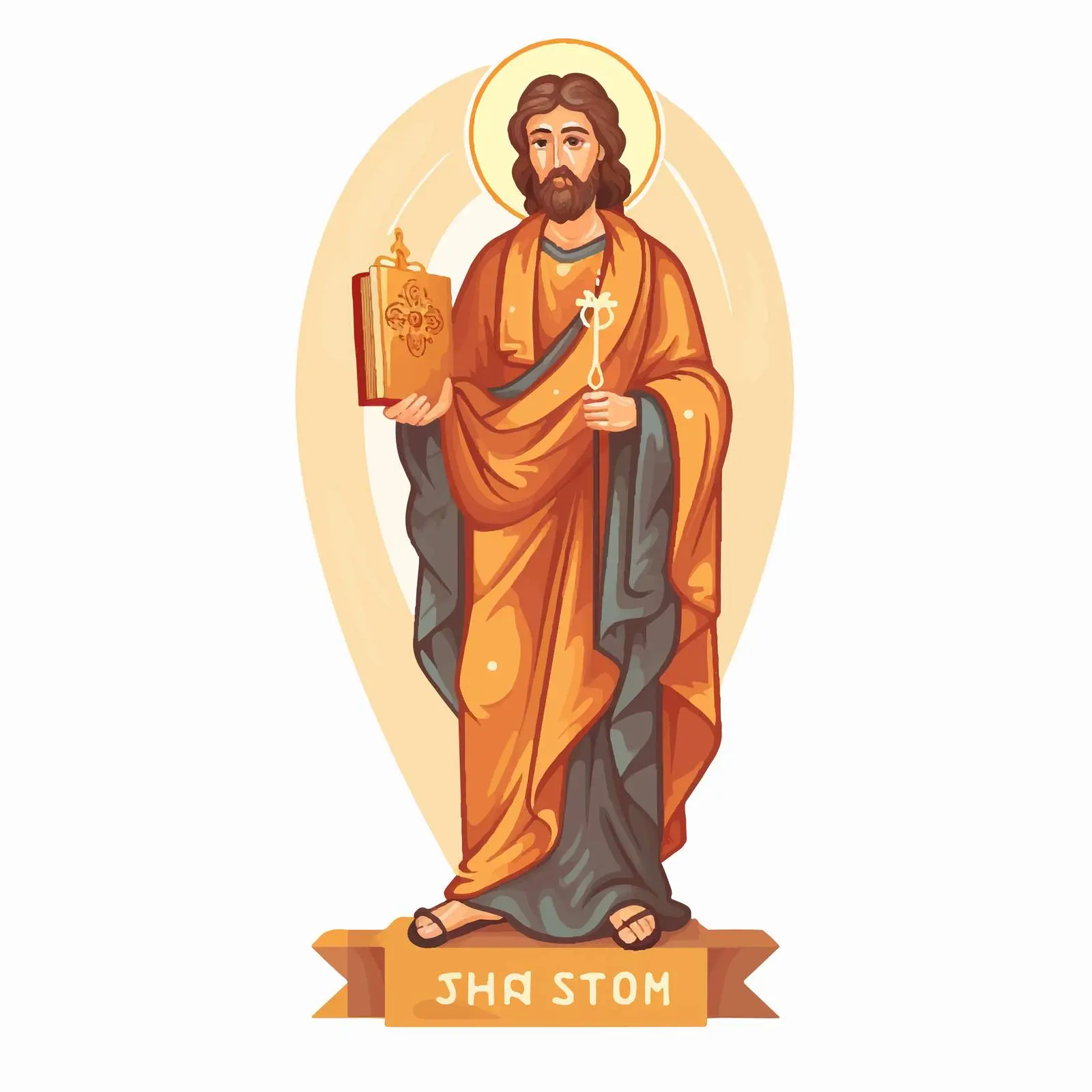 Saint John the Apostle Byzantine Illustration — free download from Dotvec