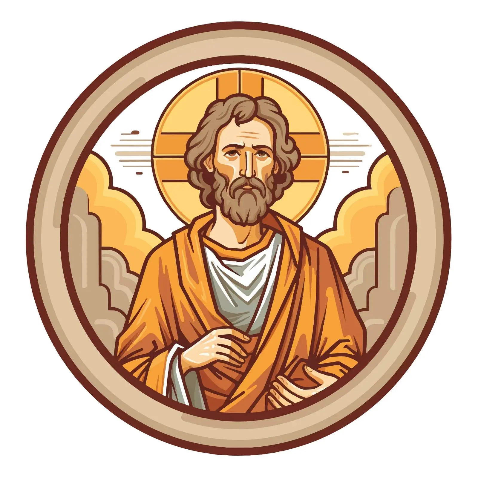 Saint John the Apostle Byzantine Illustration – free artistic icon image from Dotvec