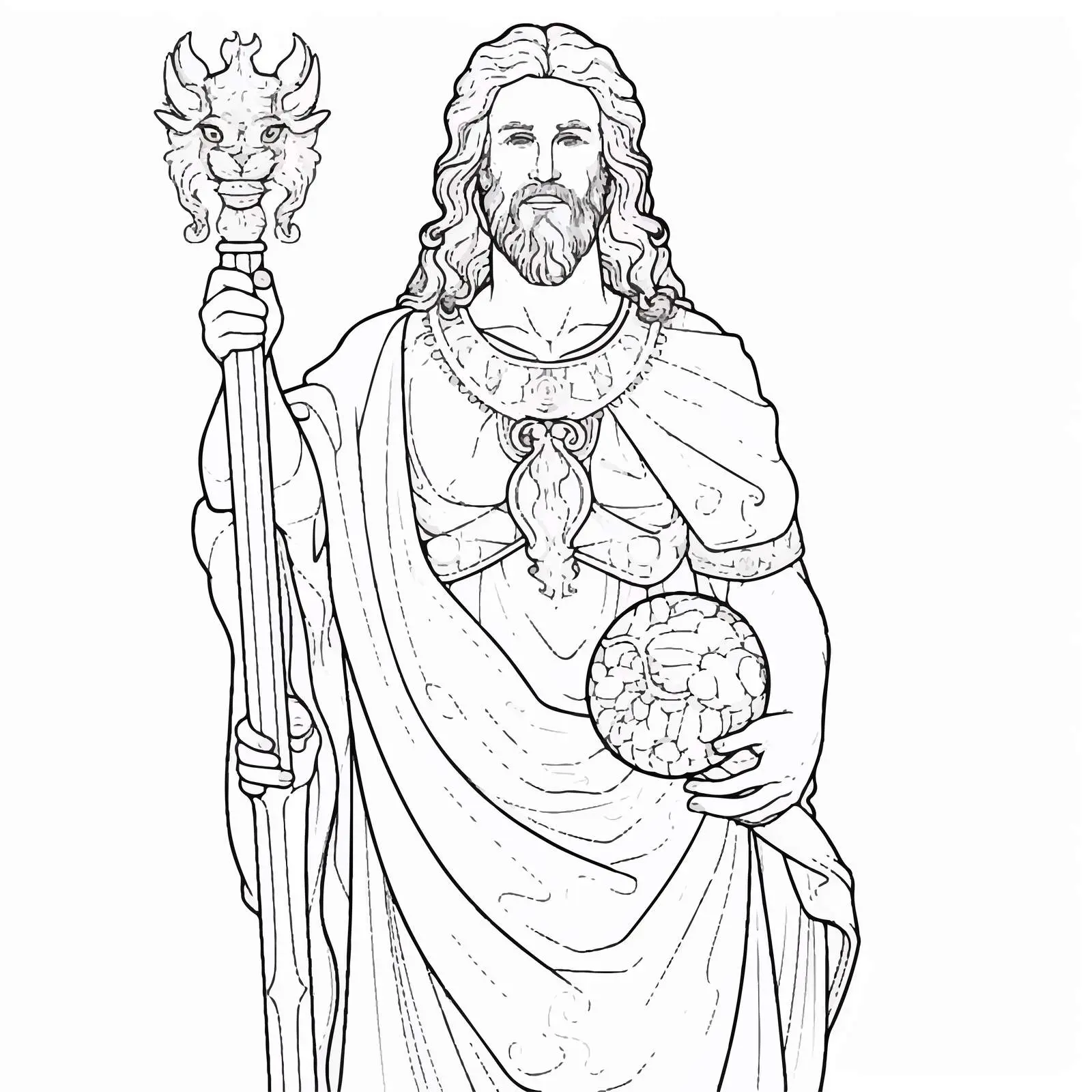 Byzantine Style Saint John the Baptist Coloring Page — free download from Dotvec