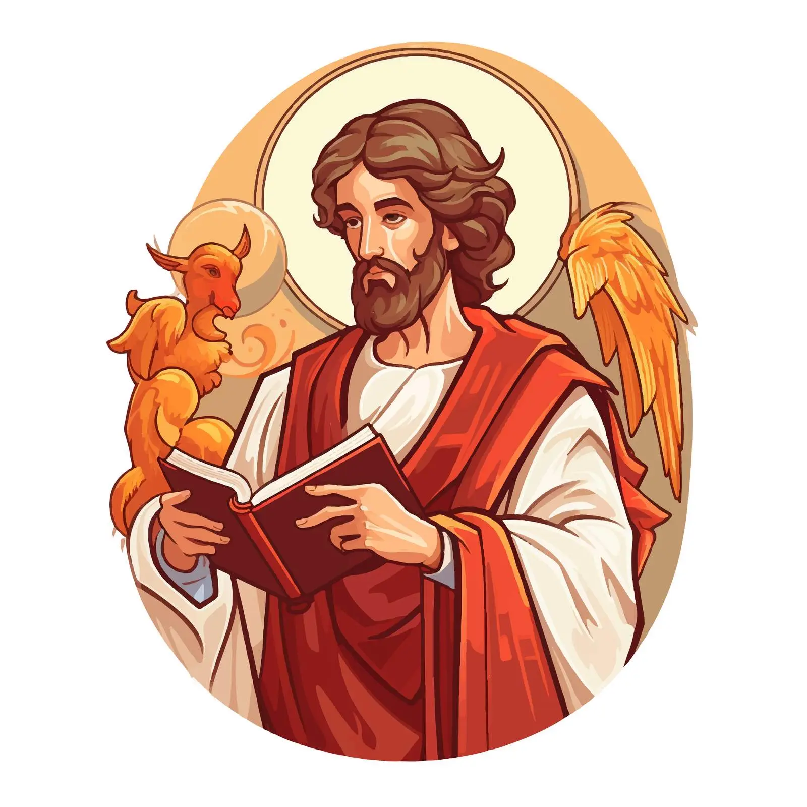 Saint Luke the Evangelist Byzantine Illustration — free download from Dotvec