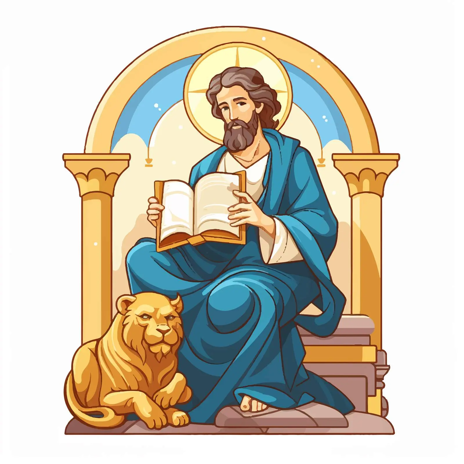 Saint Luke the Evangelist Byzantine Illustration — free download from Dotvec