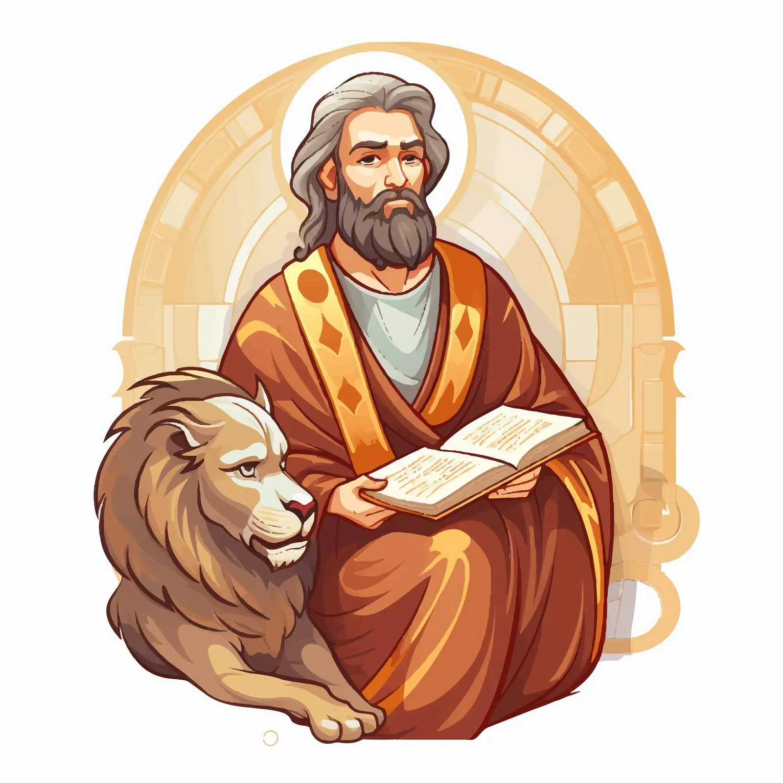 Saint Mark the Evangelist Byzantine Illustration — free download from Dotvec