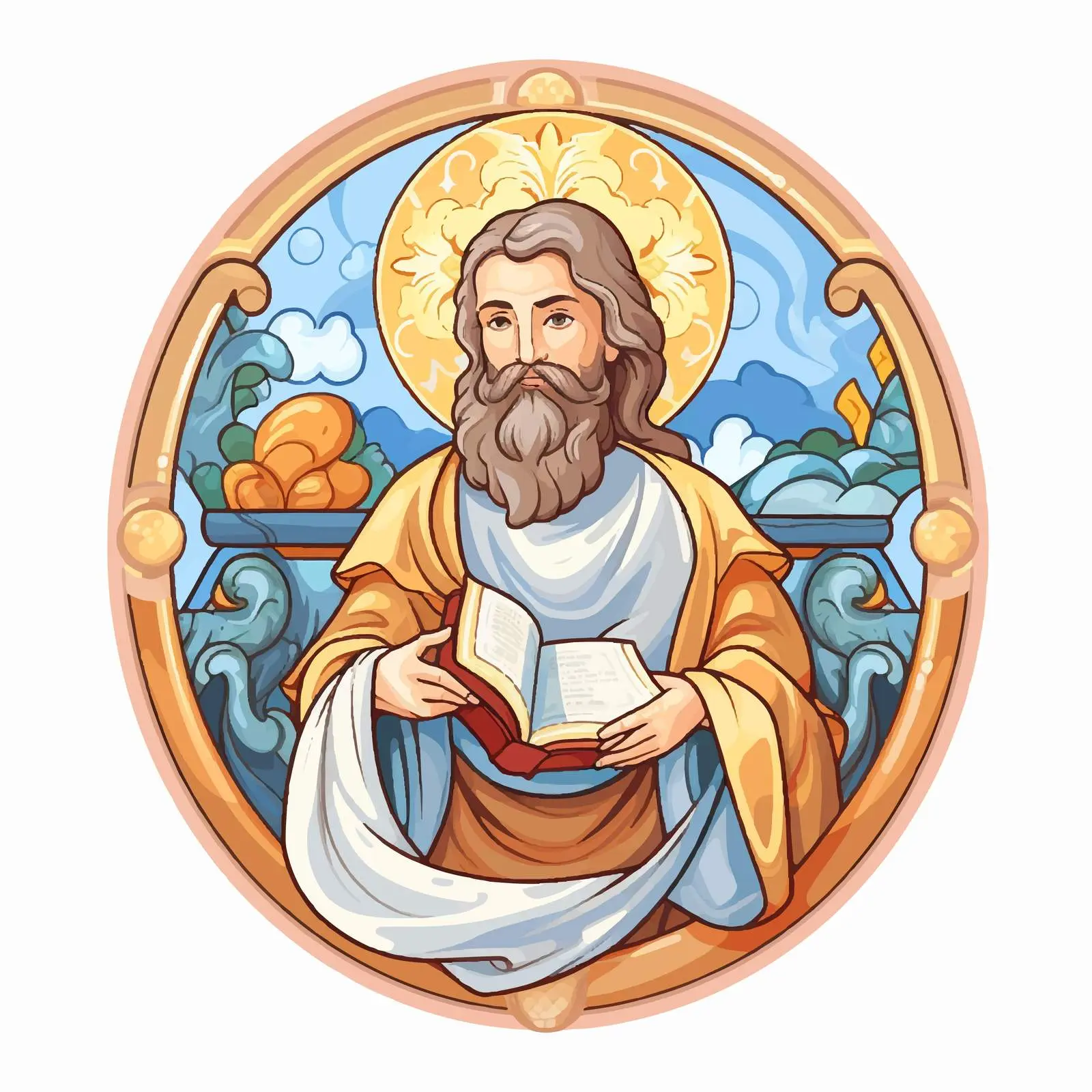 Byzantine Style Saint Matthew Easter Egg – free artifacts image from Dotvec