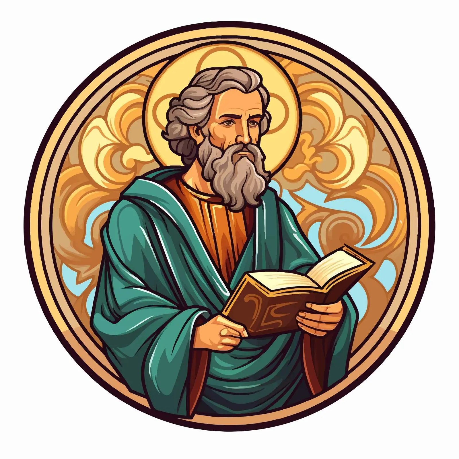Saint Matthew the Apostle Iconic Symbol Illustration — free download from Dotvec