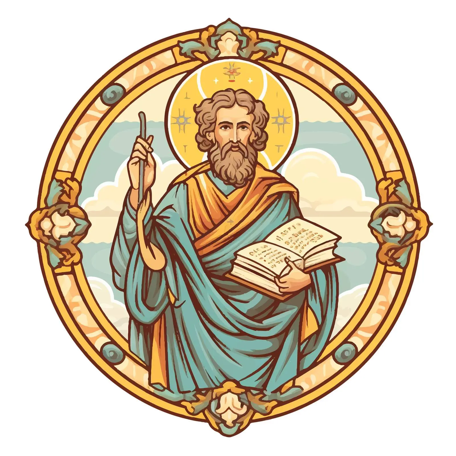Saint Matthew Apostle Symbol Decorative Vector Design — free download from Dotvec