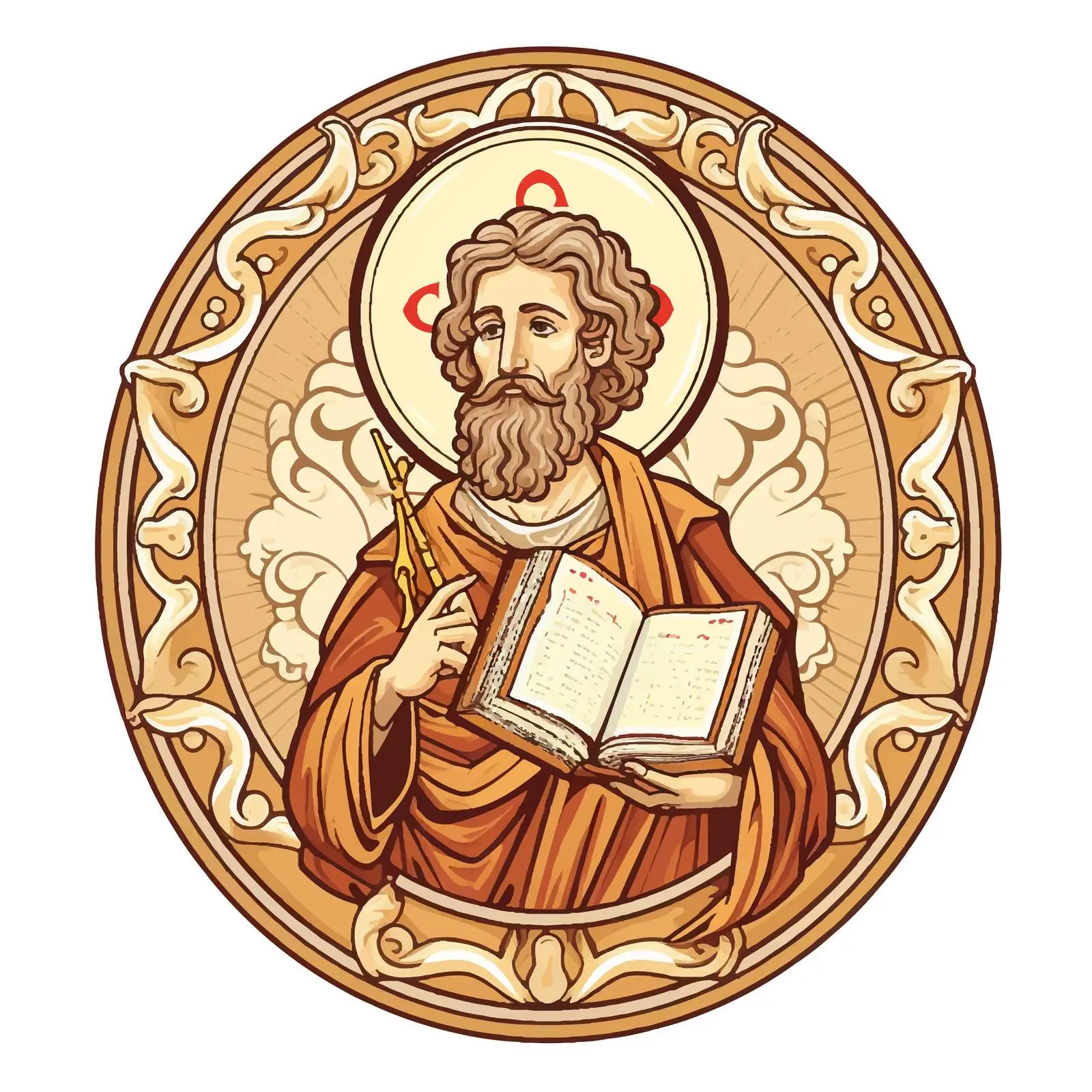 Saint Matthew the Apostle Decorative Symbol — free download from Dotvec