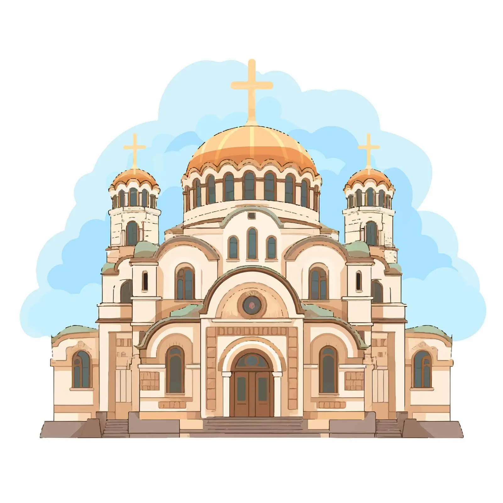 Saint Sava Byzantine Style Illustration — free download from Dotvec