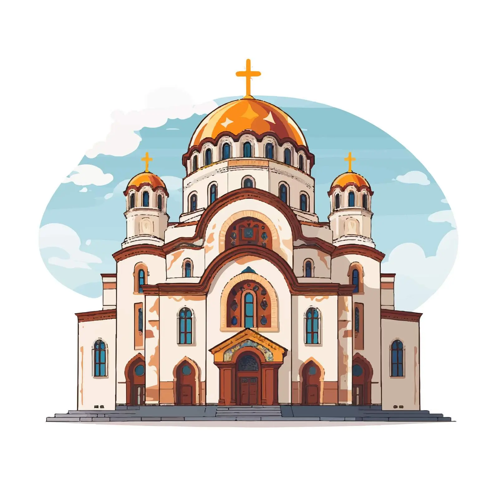 Saint Sava in Byzantine Style Vector Artwork — free download from Dotvec
