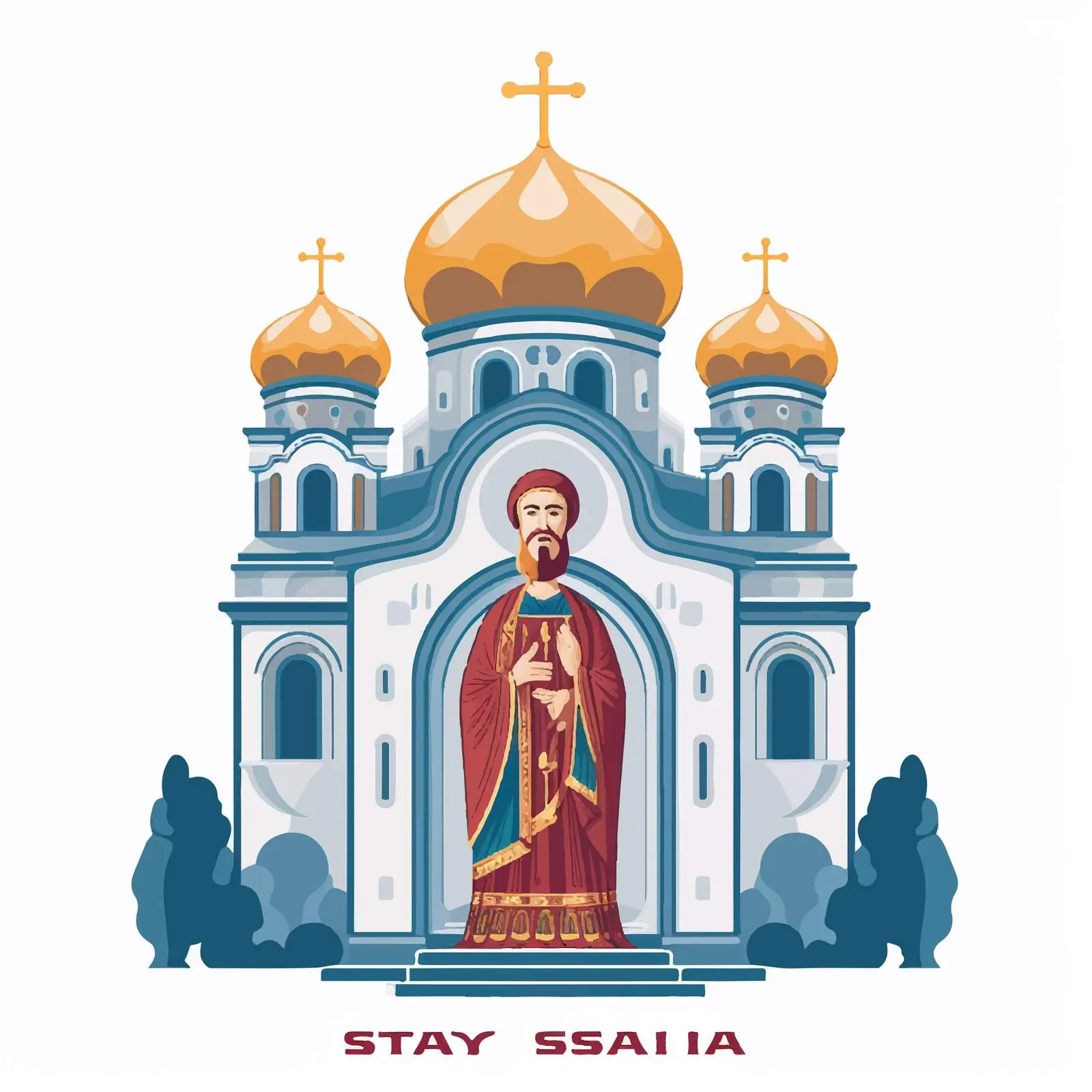 Saint Sava Serbian Byzantine Style Cartoon Vector — free download from Dotvec